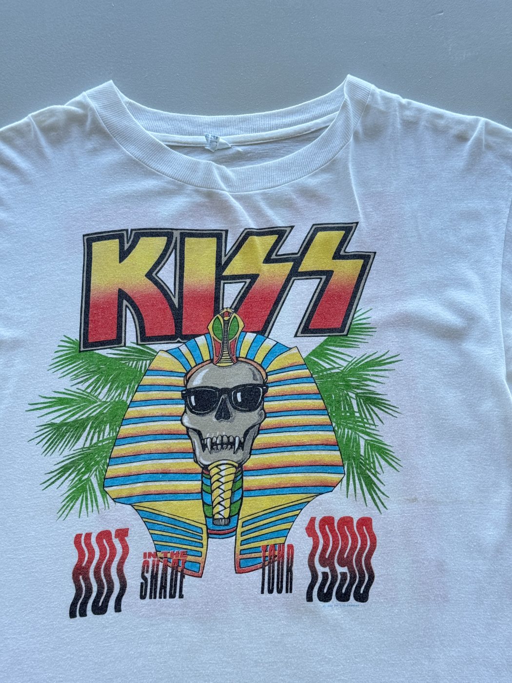 KISS Hot In The Shade Tour 1990 Vintage Band T-Shirt - Large