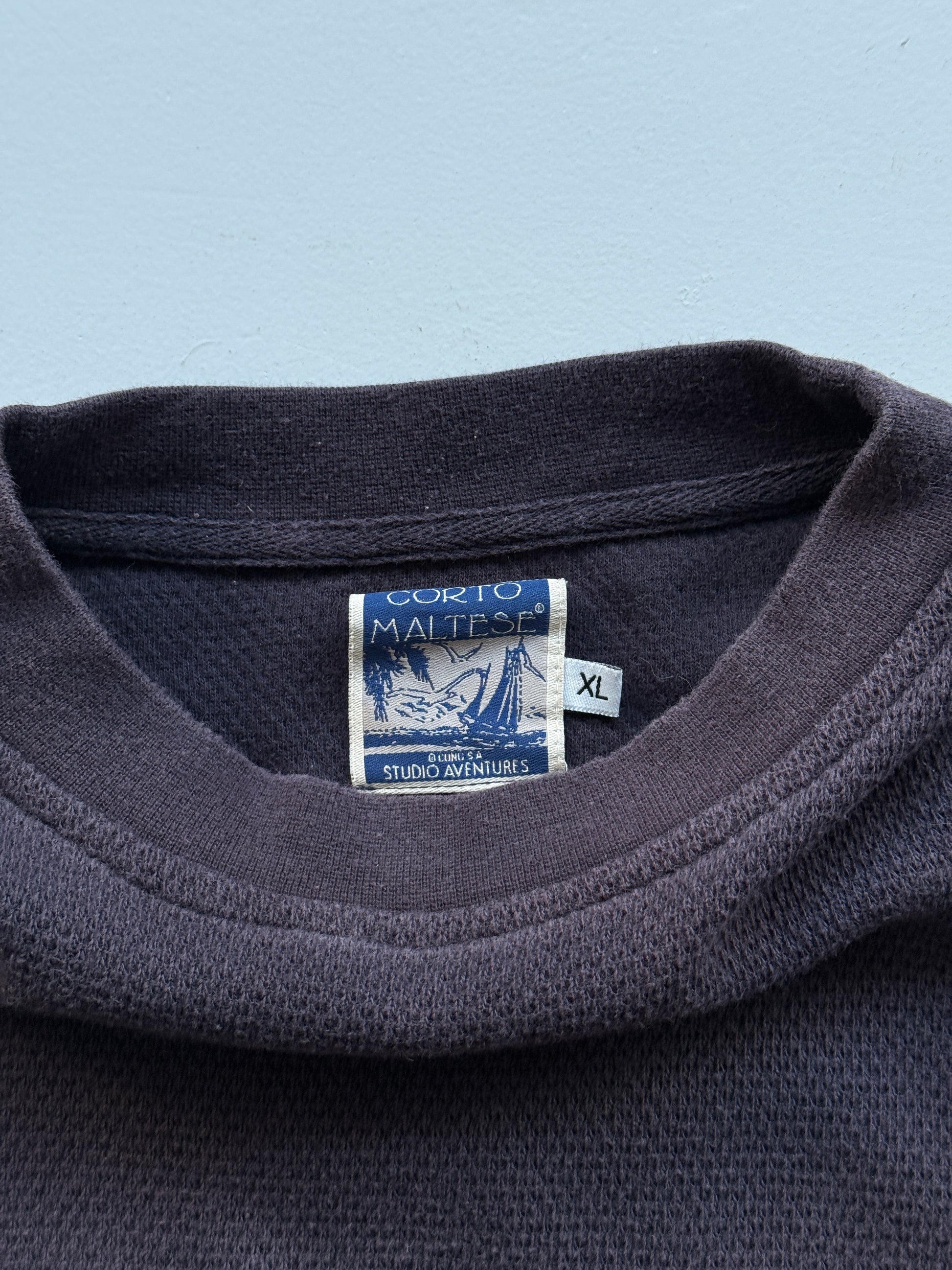 Faded Navy Blue Corto Maltese 00's Vintage Anime Sweatshirt Jumper - XL
