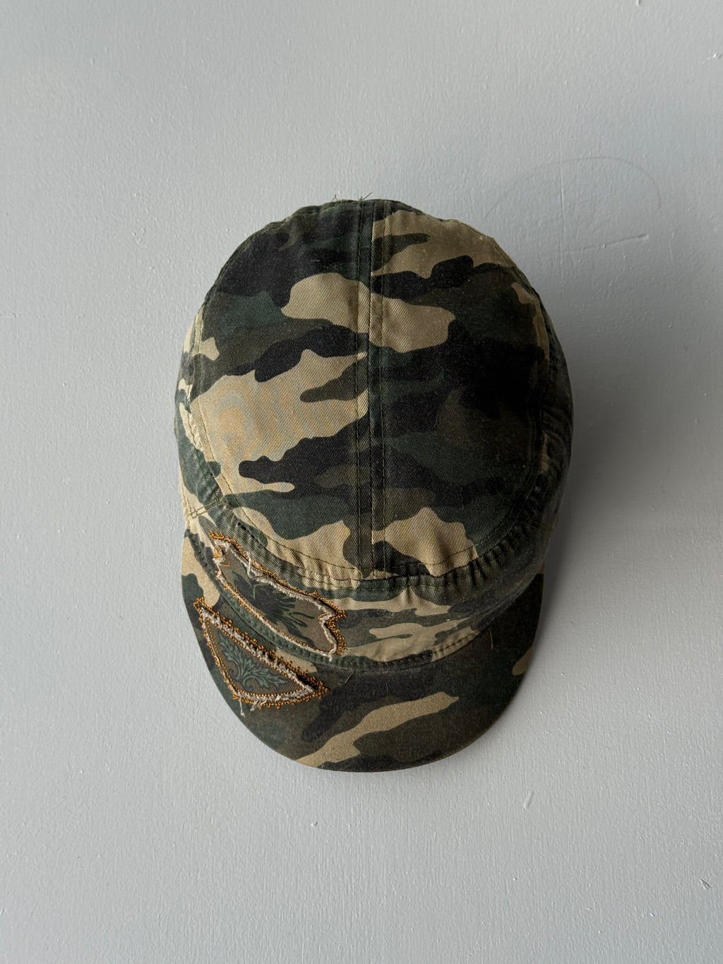 Camo Skate / Surf Y2K Cadet Cap Military Style 00's Grunge Aesthetic