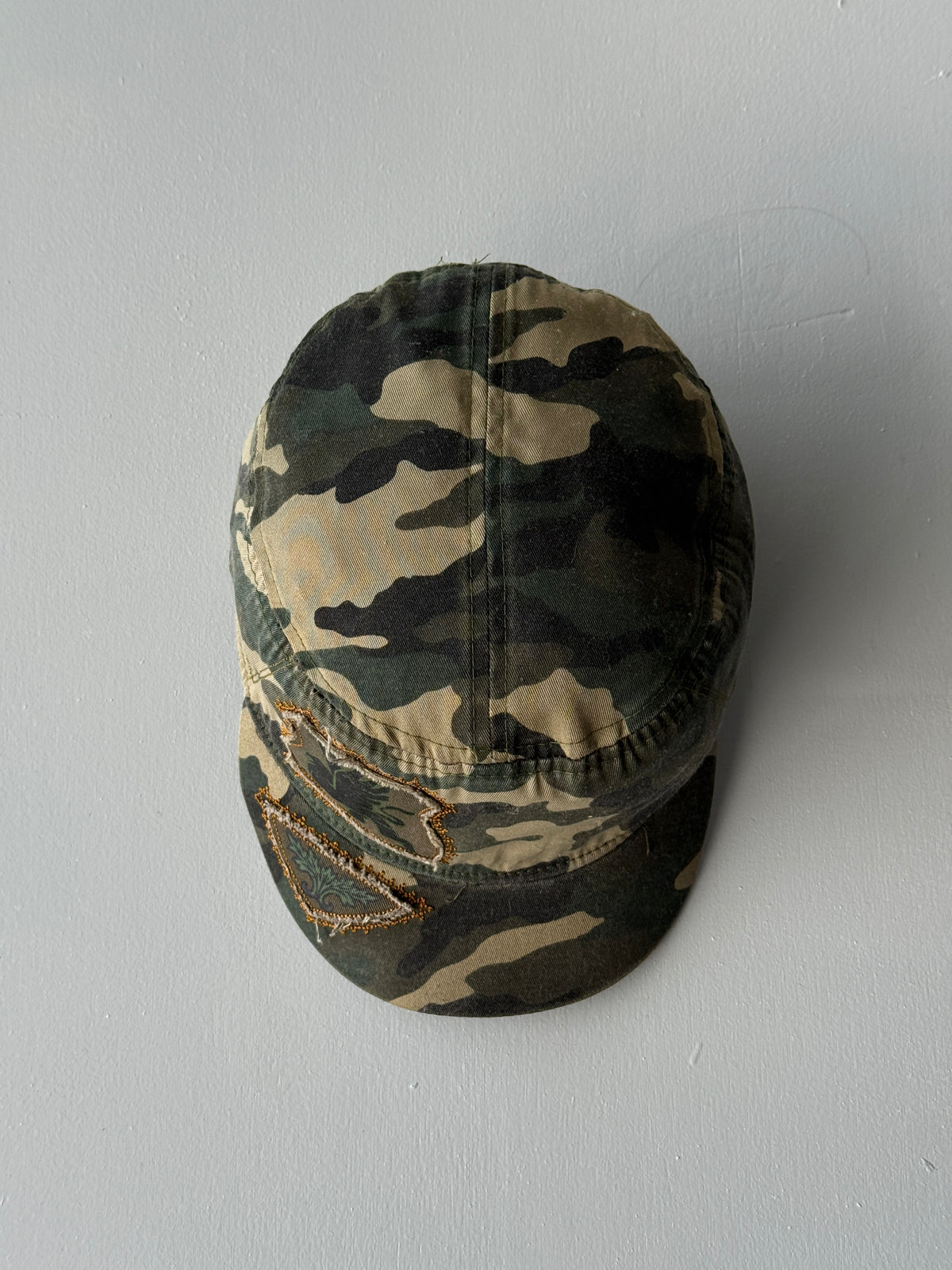 Camo Skate / Surf Y2K Cadet Cap Military Style 00's Grunge Aesthetic