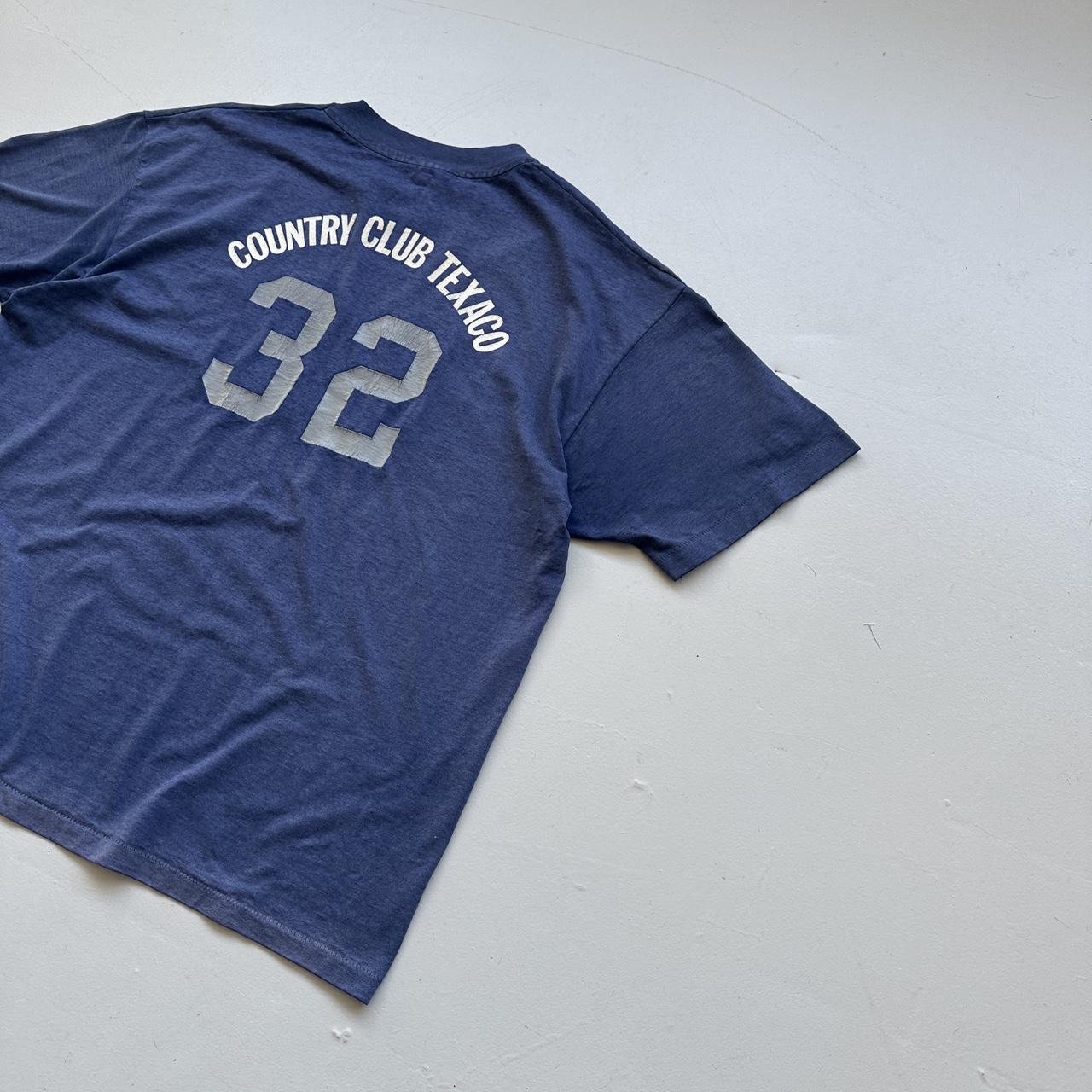 Faded Blue Baseball 90s Vintage T-shirt - XL