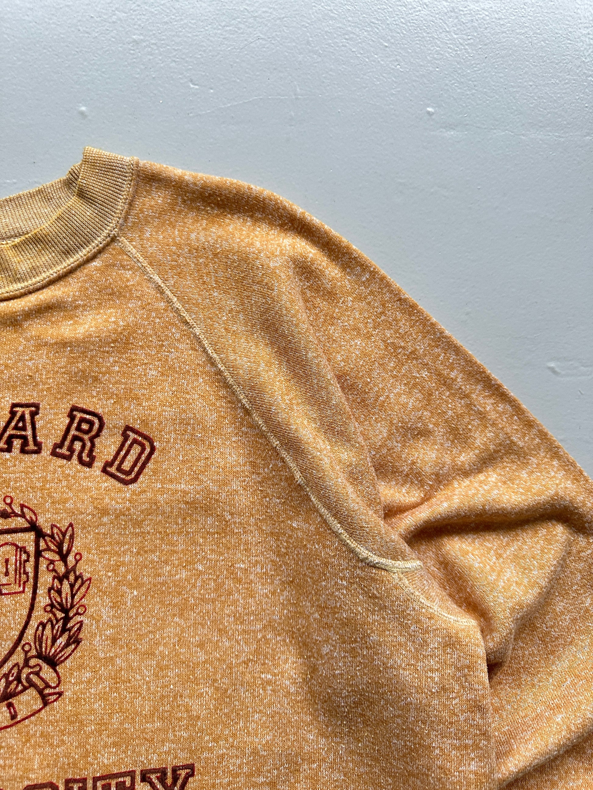 Golden Yellow Harvard University 60's/70's Vintage Sweatshirt - Medium