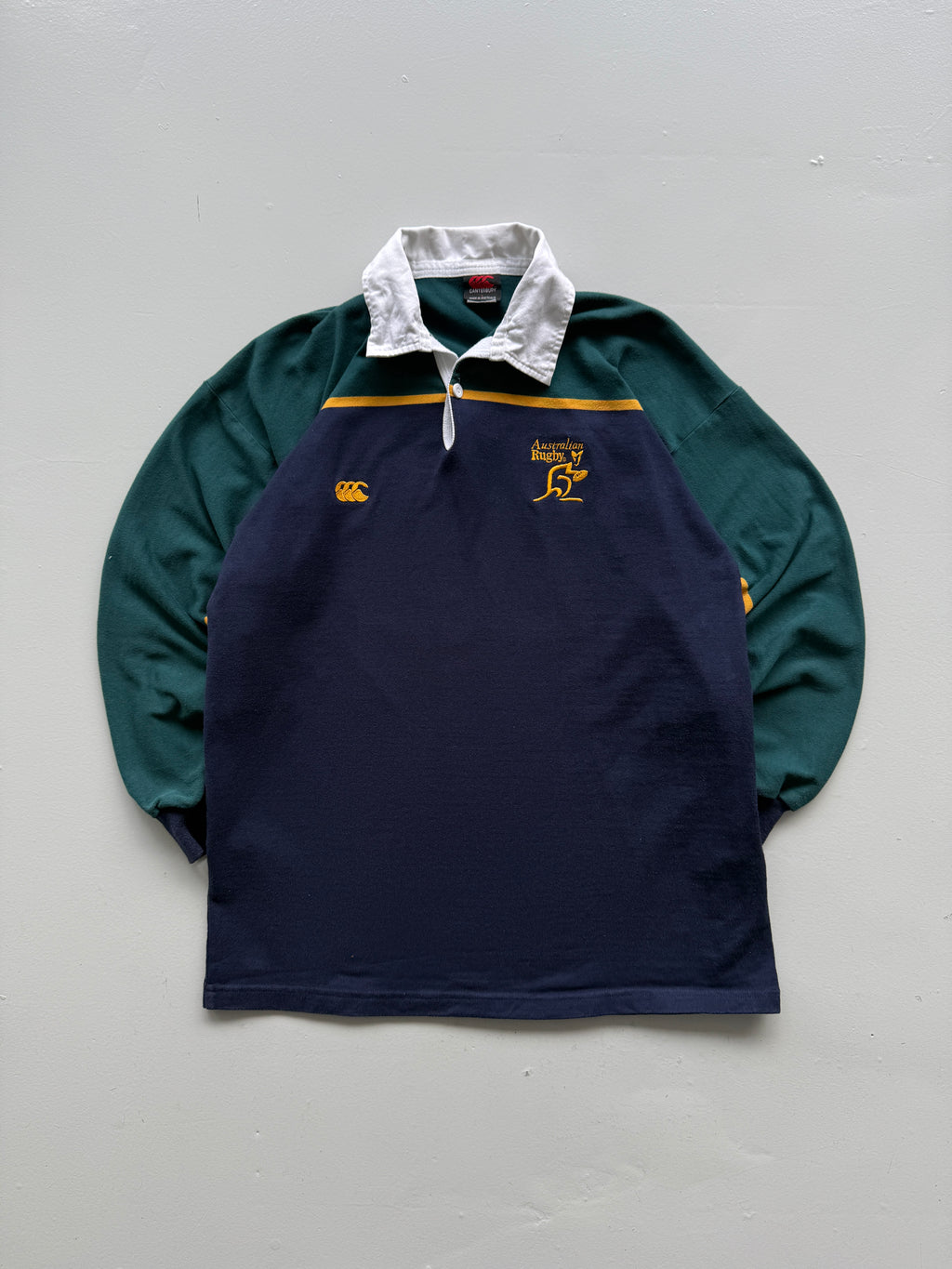 Navy Blue Australian Rugby 00's Vintage Training Jersey Polo - XL