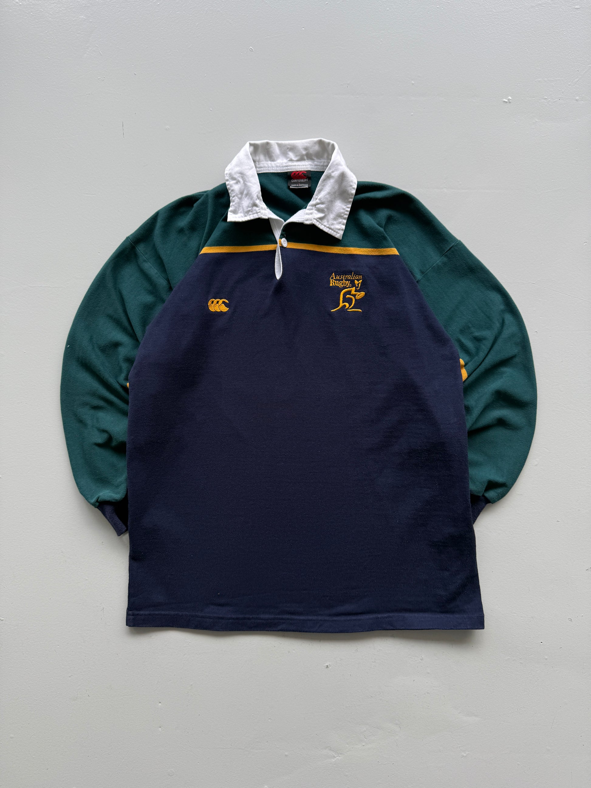 Navy Blue Australian Rugby 00's Vintage Training Jersey Polo - XL