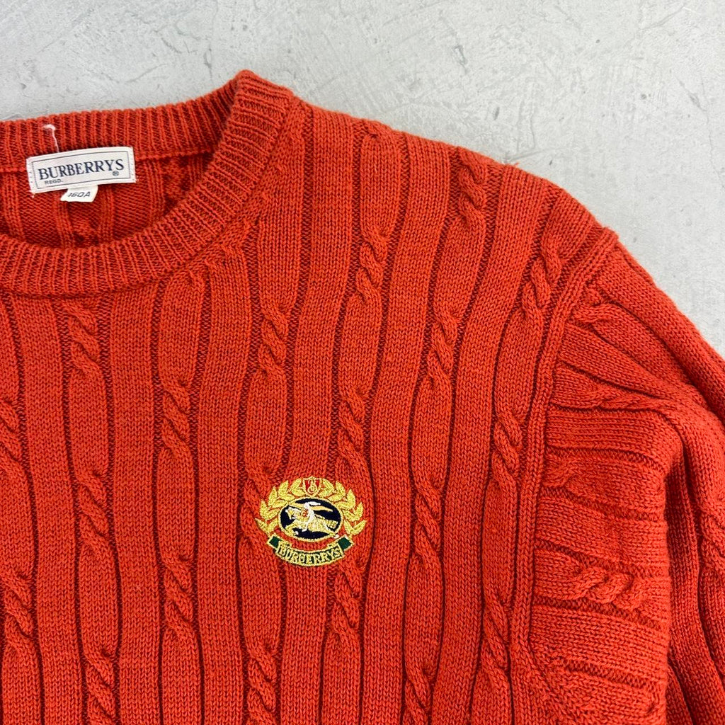 Vintage Orange Burberrys 90's Sweatshirt - Small