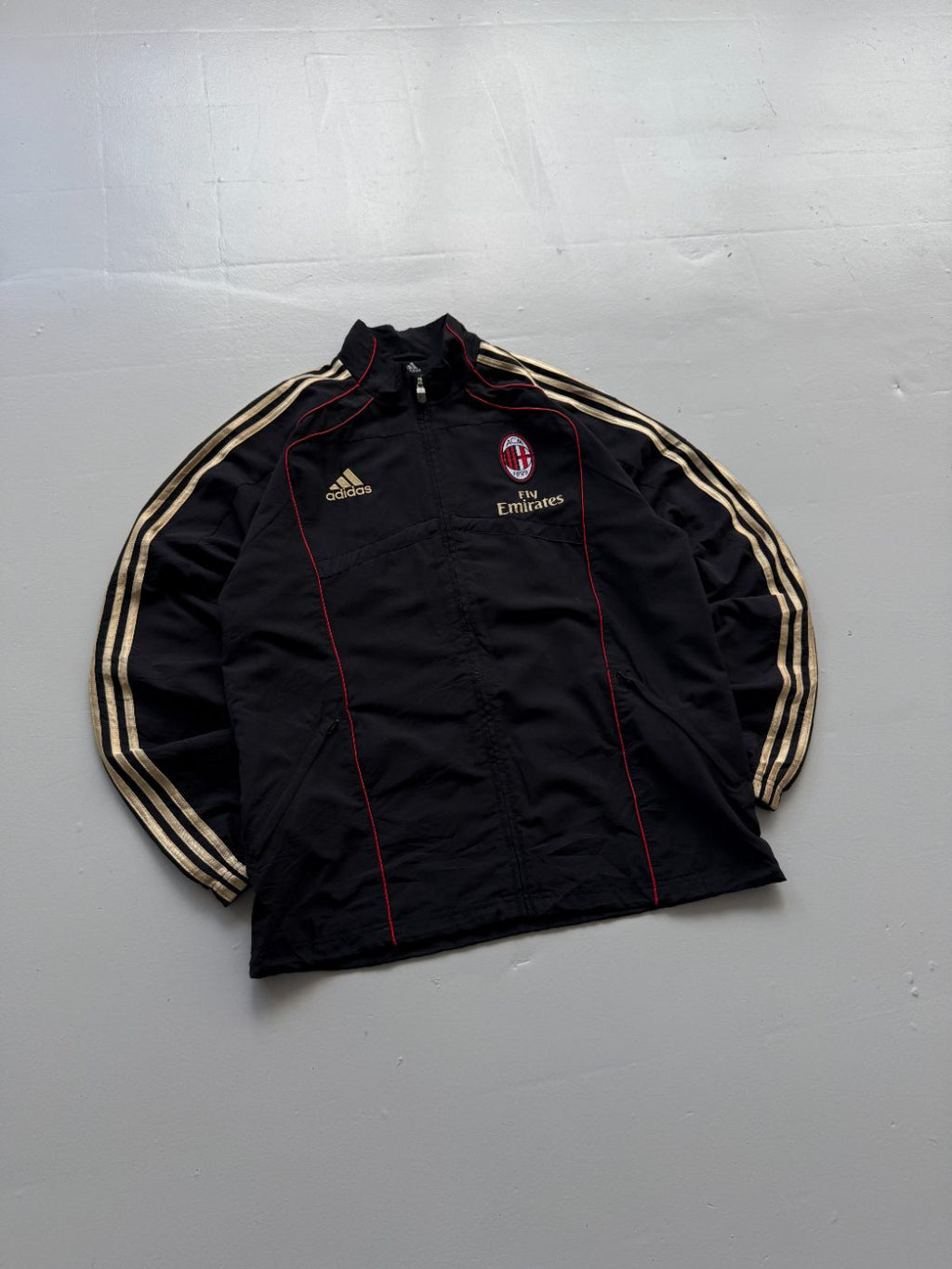 Adidas AC Milan Fly Emirates 2010/11 Vintage Football Track Jacket - Medium