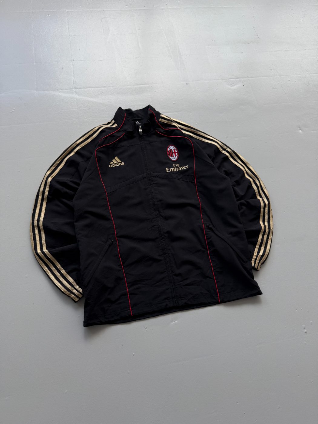 Adidas AC Milan Fly Emirates 2010/11 Vintage Football Track Jacket - Medium