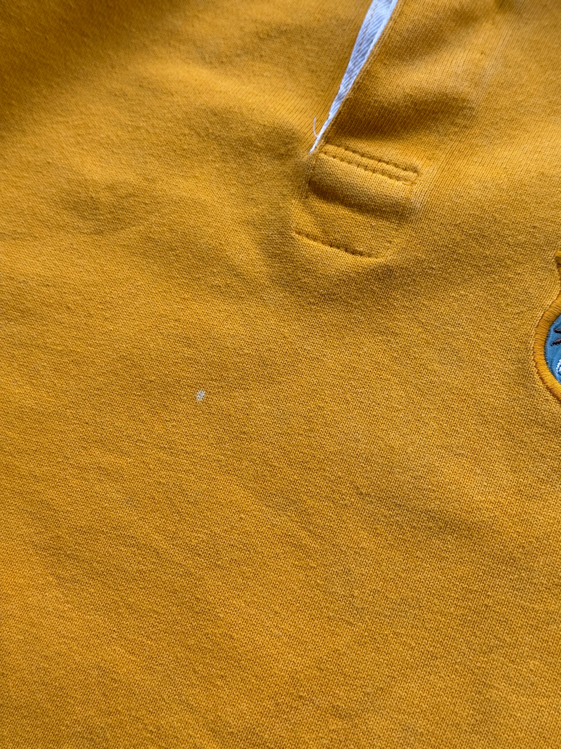 Yellow Australian Rugby 90's Vintage Long Sleeve Rugby Jersey Polo - Large