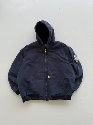 Blue Carhartt 00's Vintage Hooded Insulated Active Jacket - 3XL