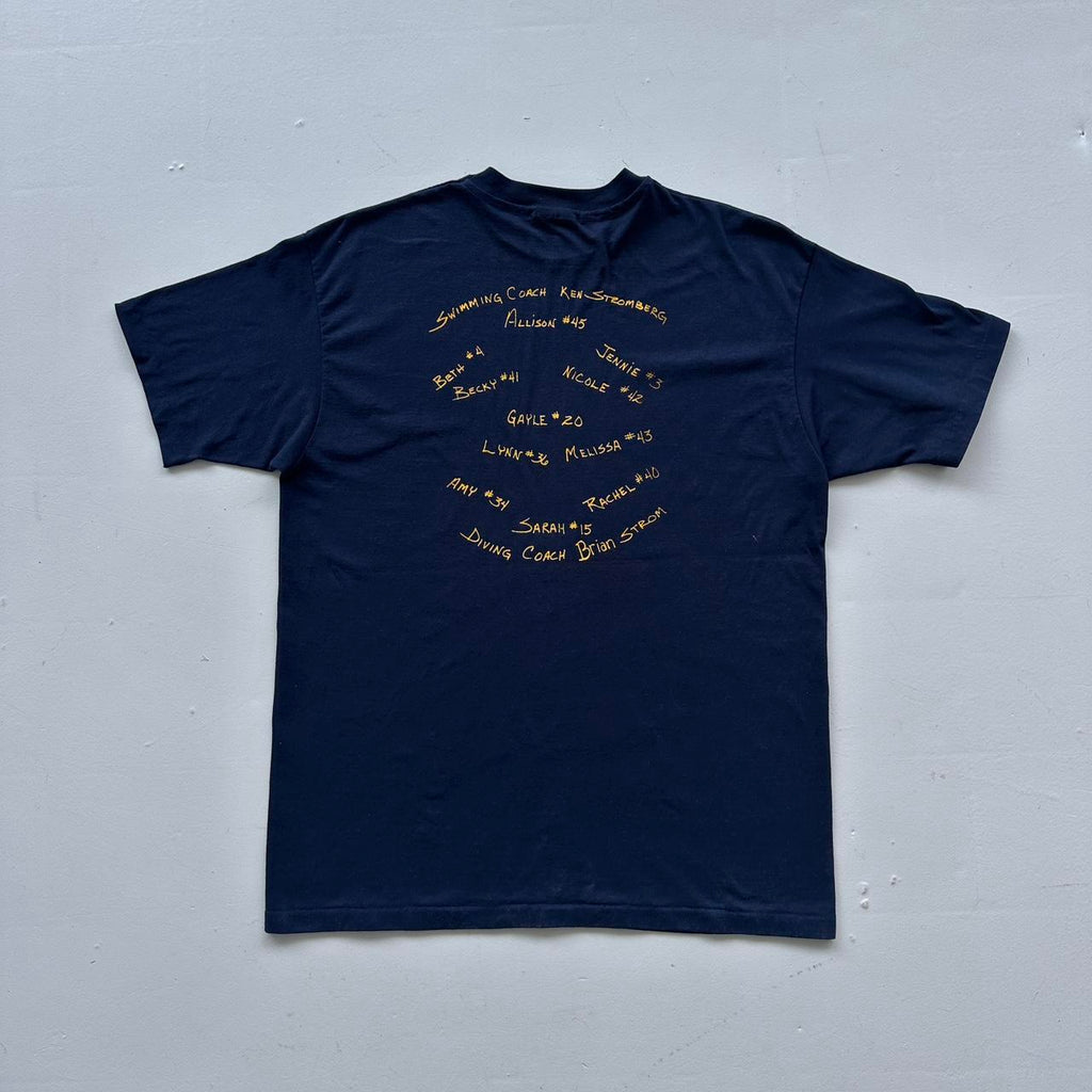 Navy Pirate University Vintage 80's T-shirt - XL