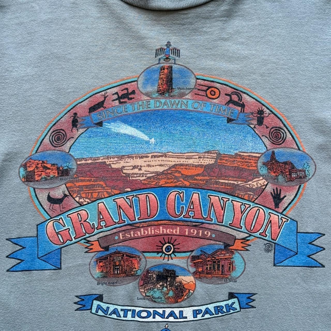 Blue Green Overdyed Grand Canyon 90's Tourist Vintage T-shirt - Medium