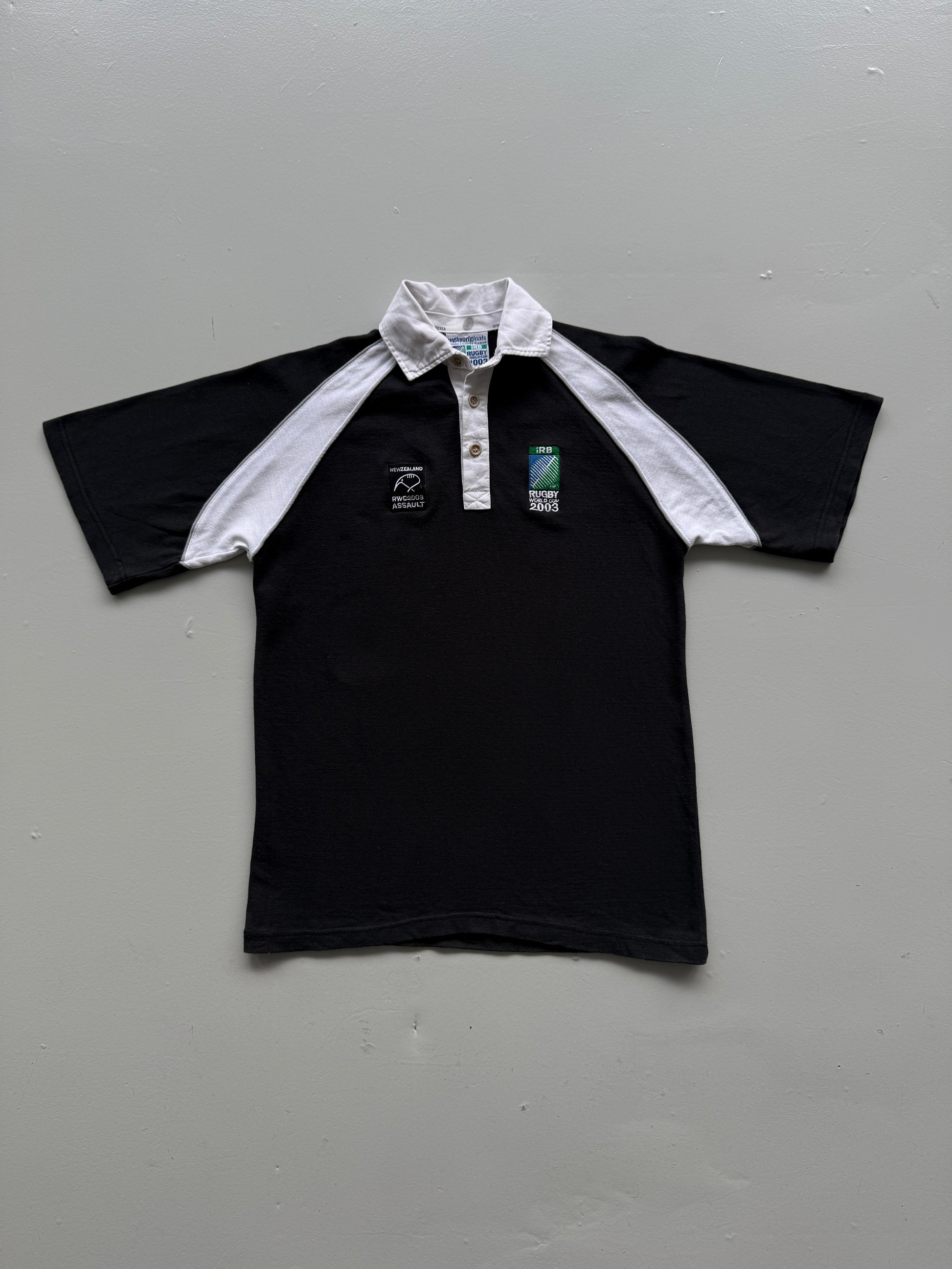 Black Rugby World Cup 2003 Vintage 00's Jersey Polo - Small
