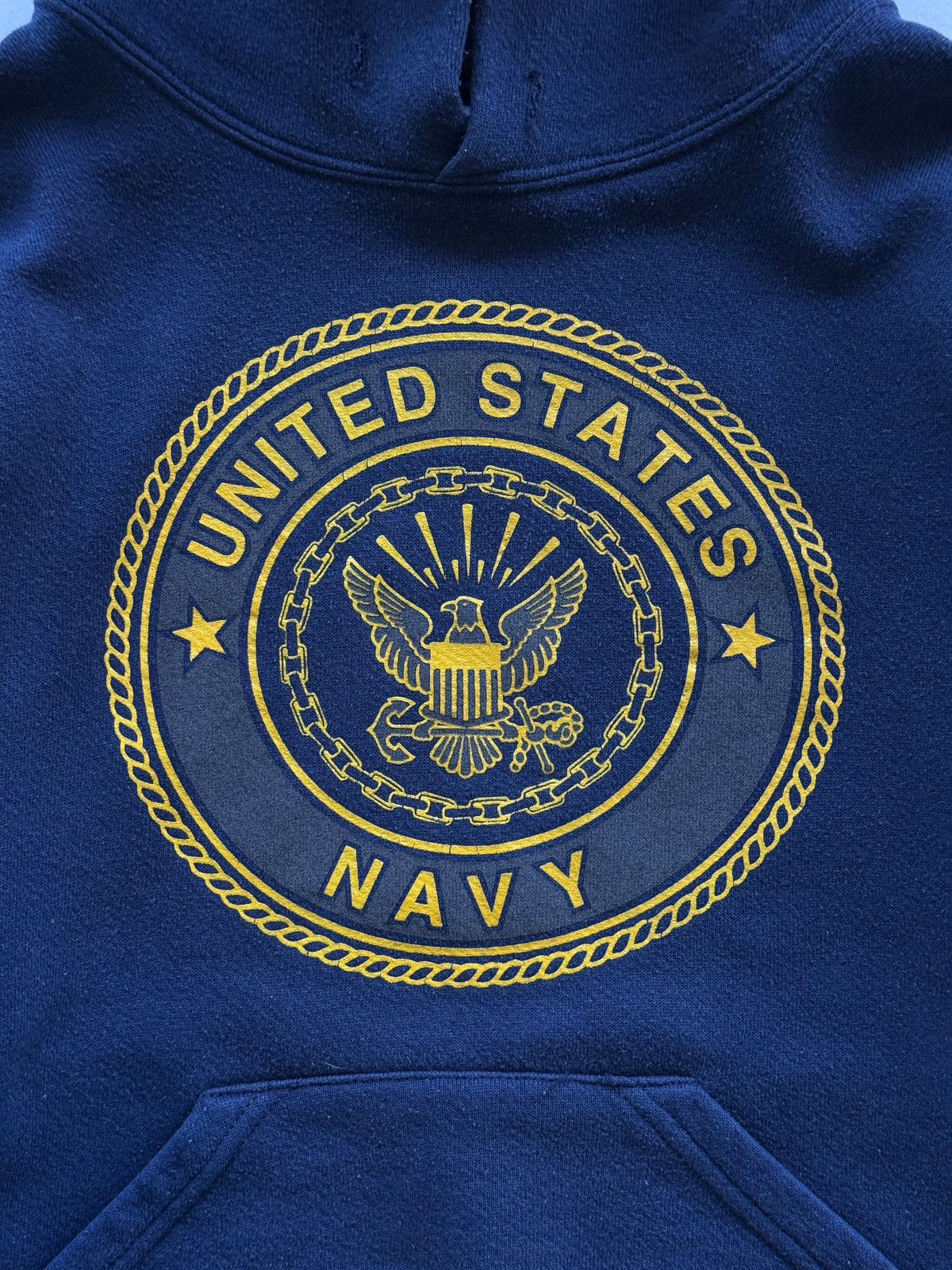 Navy United States Navy Made in USA Vintage Hoodie - Small