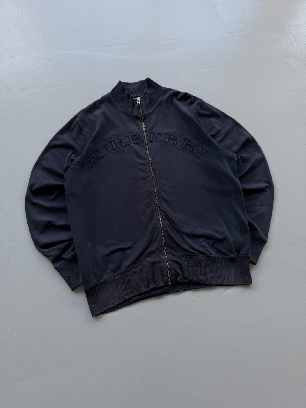 Burberry London Navy Full Zip Vintage Track Jacket - Large
