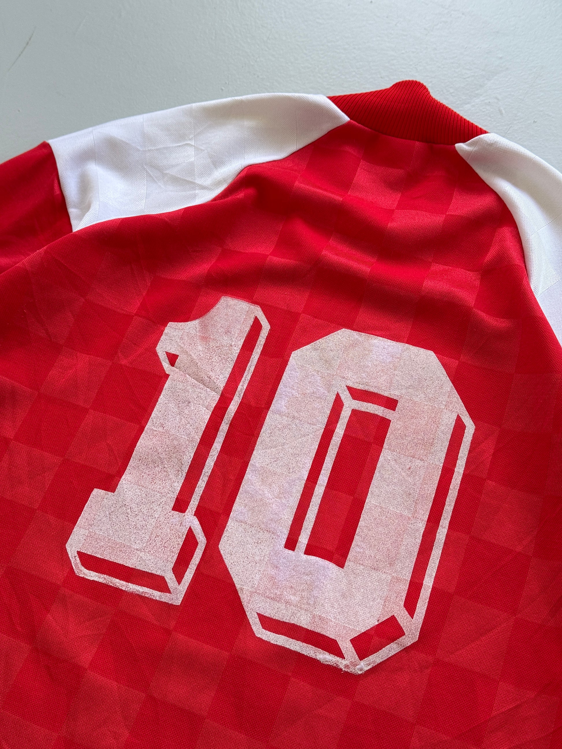 Red Crédit Mutuel 90's Vintage Long Sleeve Football Shirt- Medium