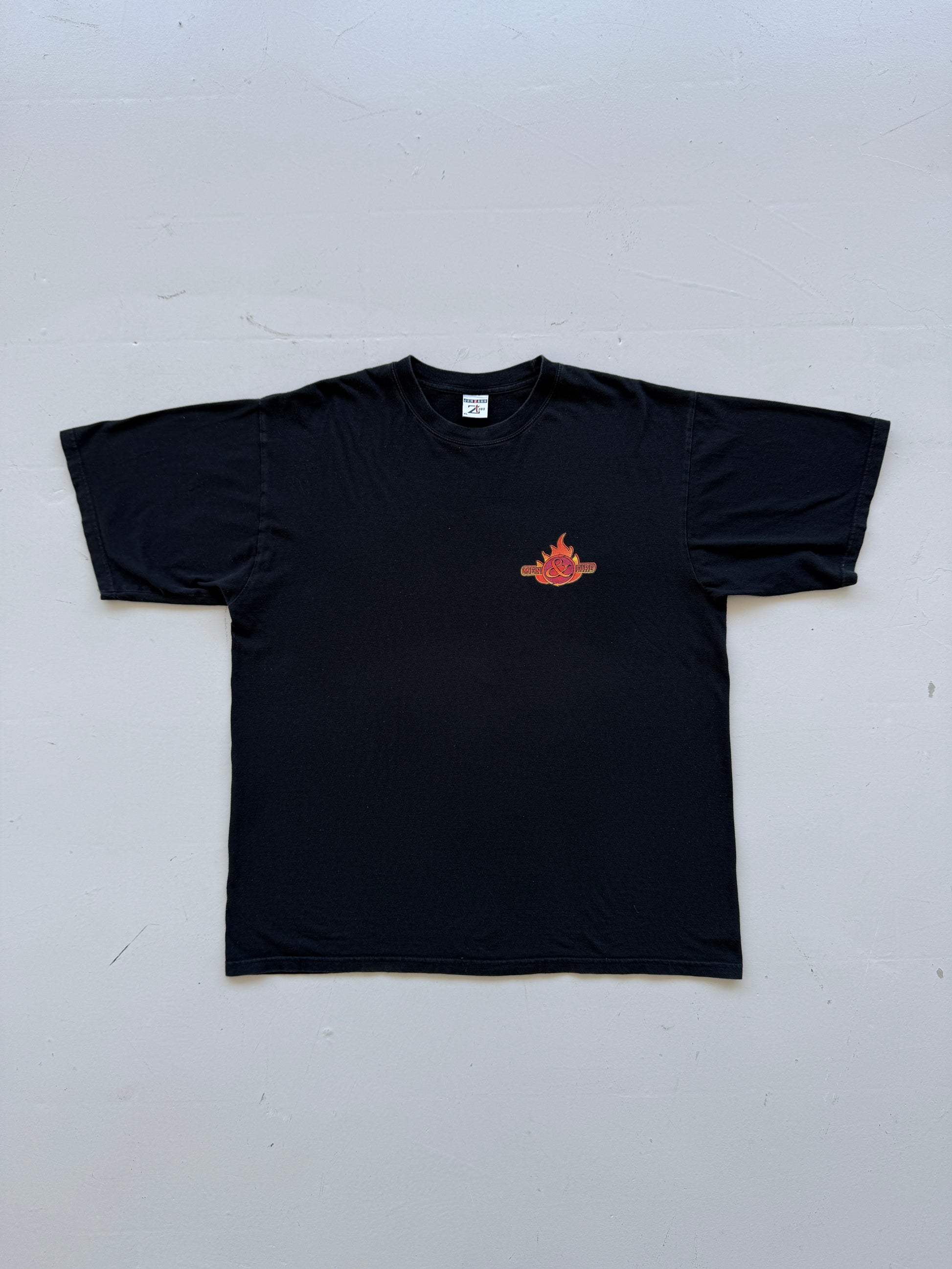 Black Men & Fire 00's Vintage Graphic T-Shirt - XL