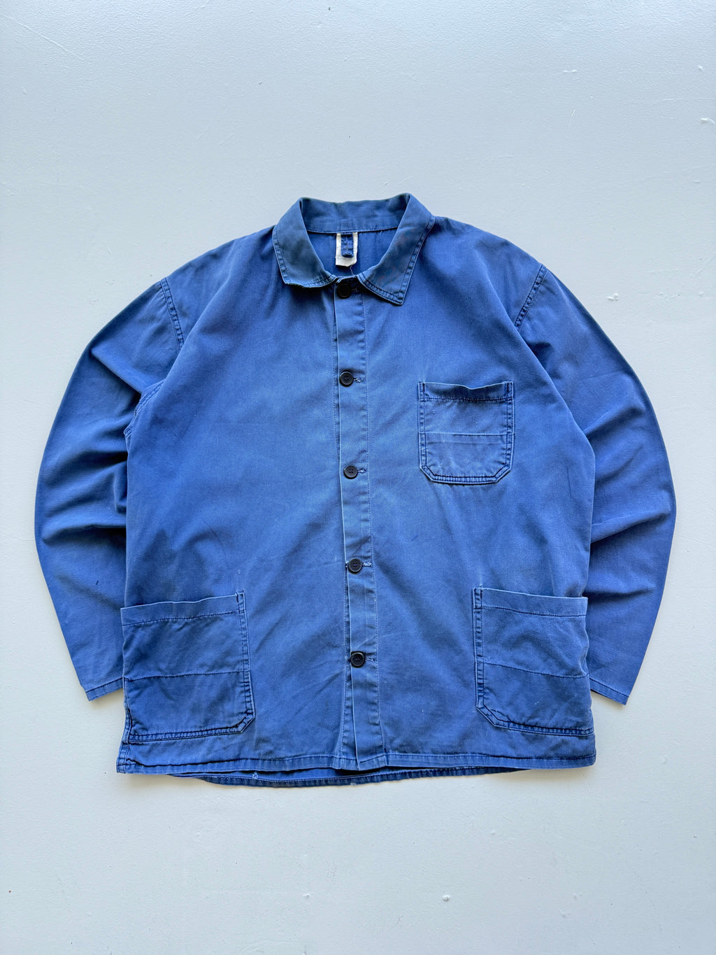 Blue French Vintage Workwear Chore Jacket CH344 - Large