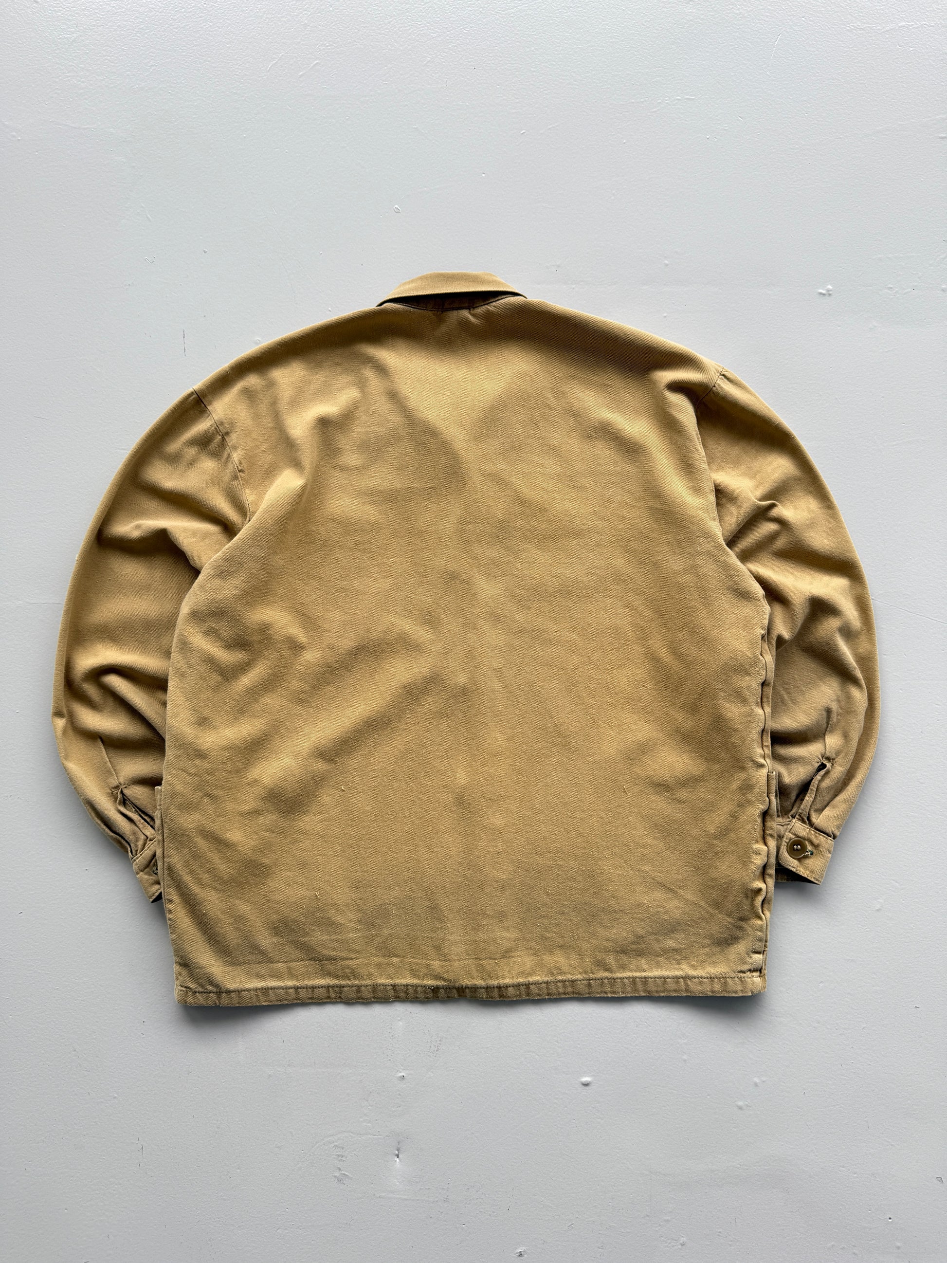 Beige French Chore Jacket 80's Vintage Workwear CH161 - Medium