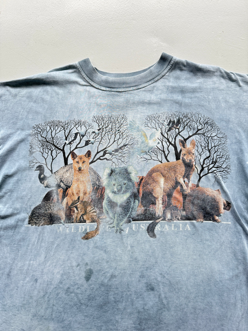 Planet Earth Blue Tie Dye Nature Vintage T-Shirt 90's - 2XL