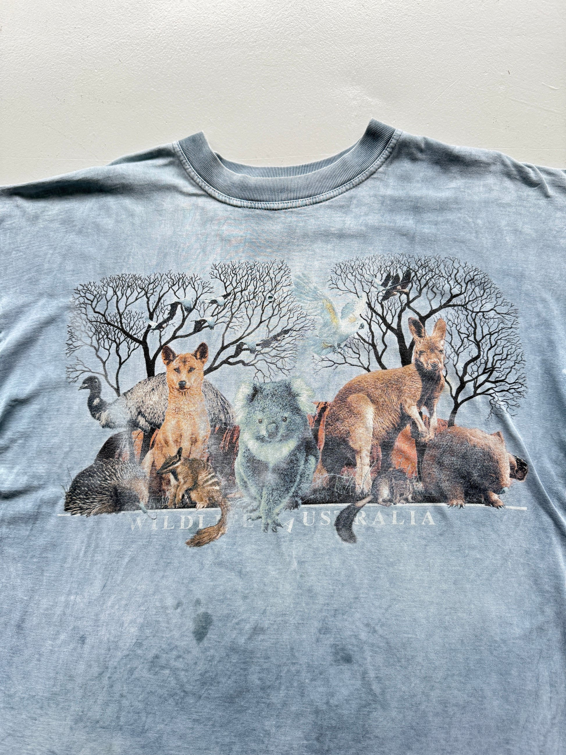 Planet Earth Blue Tie Dye Nature Vintage T-Shirt 90's - 2XL