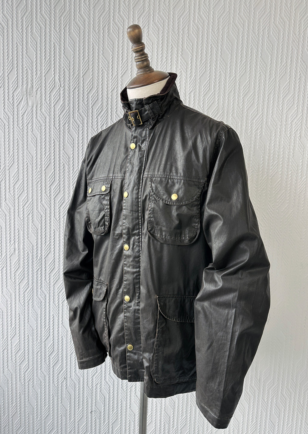 Brown Black Vintage Utility Field Jacket These Glory Days - Womens 12/14