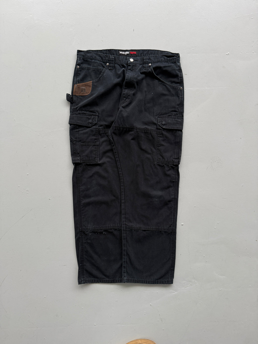 Black Wrangler 00's Vintage Canvas Carpenter Pant Trousers - W36 x L30
