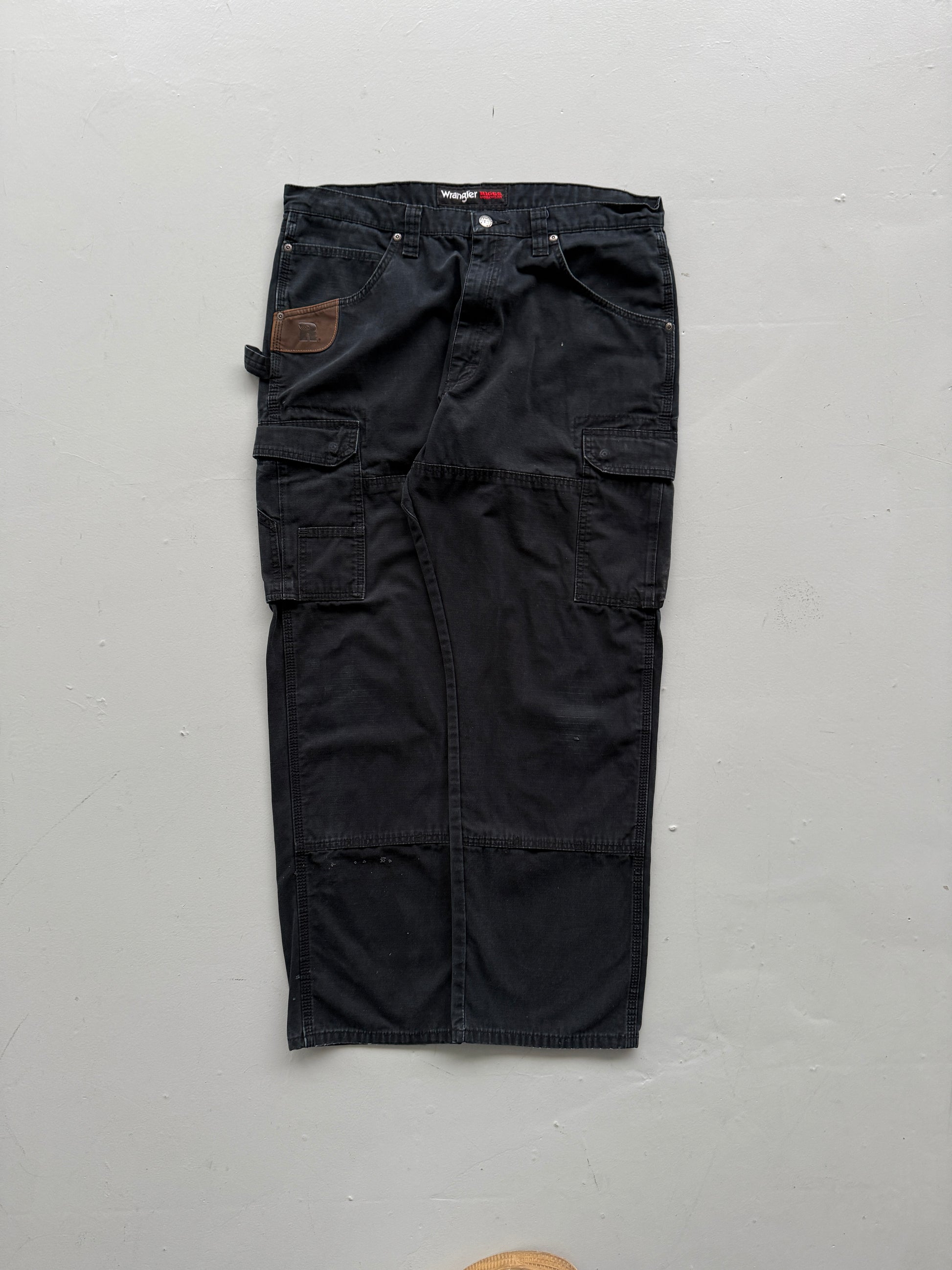 Black Wrangler 00's Vintage Canvas Carpenter Pant Trousers - W36 x L30