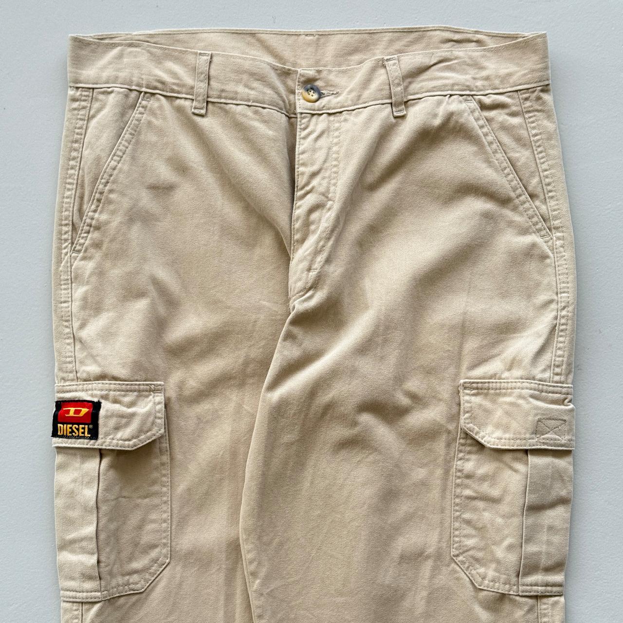 Cream Diesel Cotton 90's Vintage Cargo's - 34” x 30”