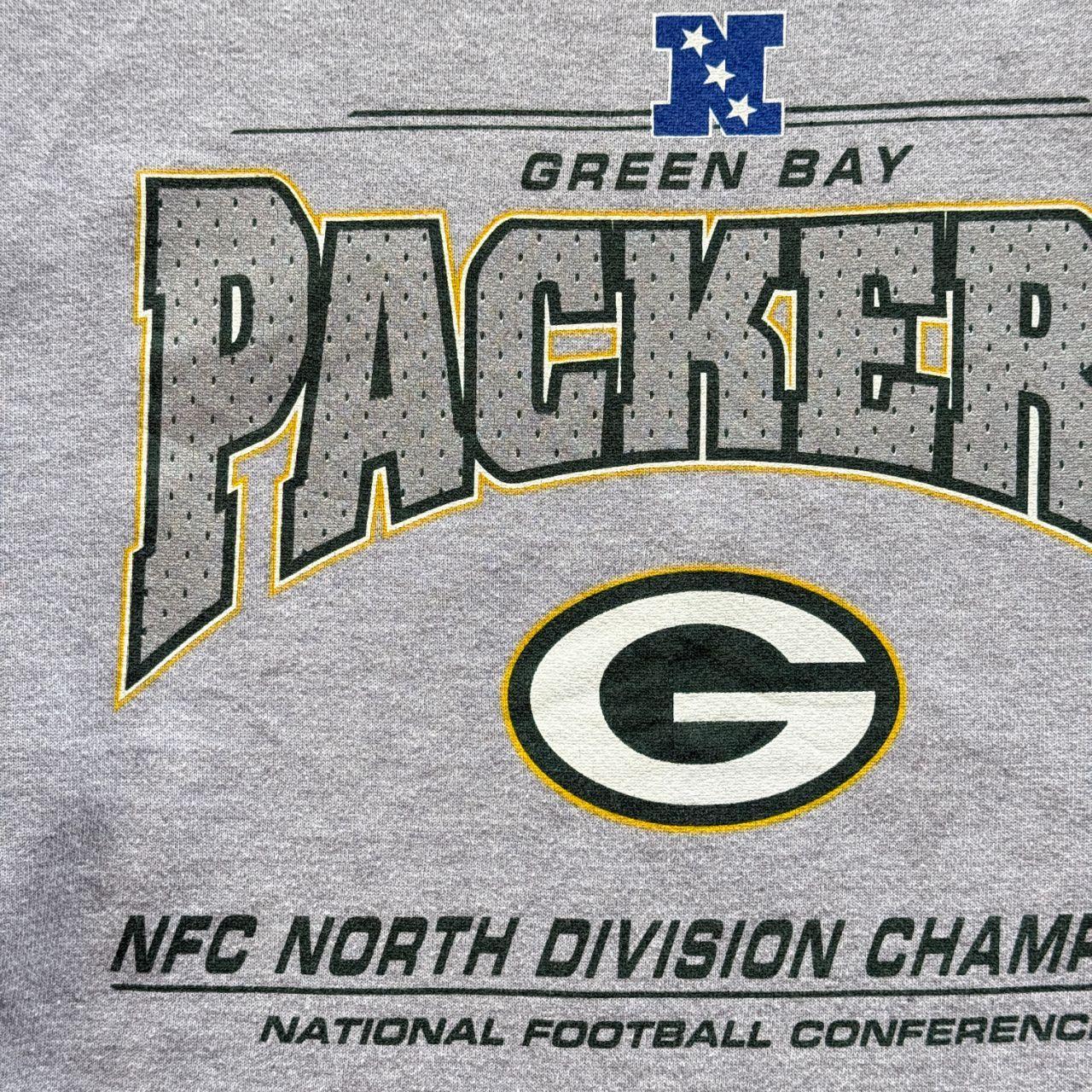 Grey Green Bay Packers 00's Graphic Vintage Sweatshirt - Large