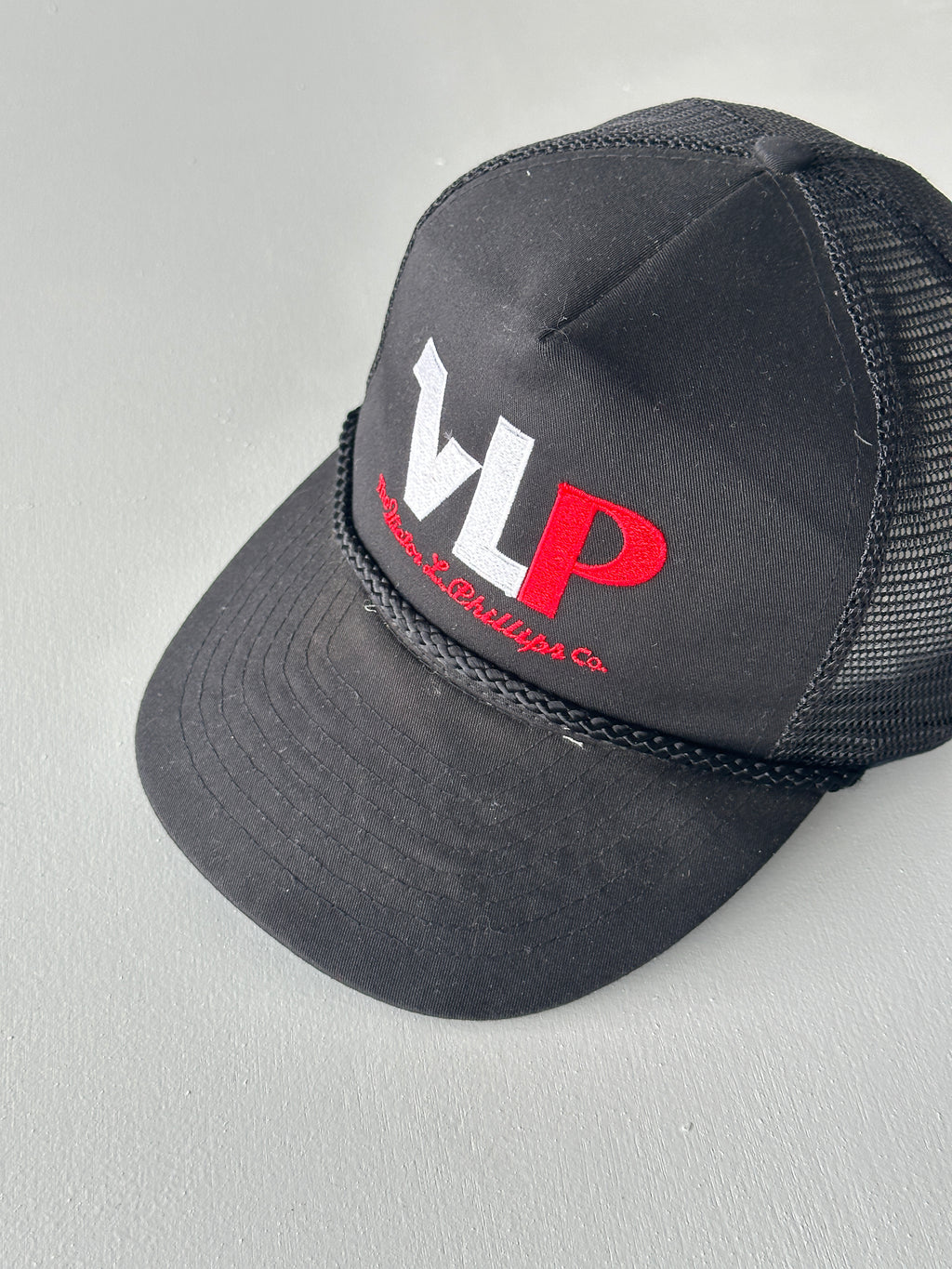 Black VLP Victor L. Phillips Co. 90's Vintage Mesh SnapBack Trucker Cap