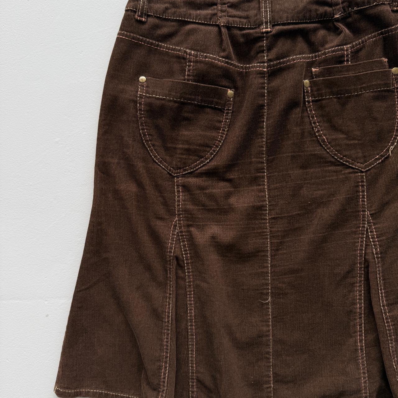 Brown Vintage Miss Selfridge Y2K Velvet Skirt - W30 L23 Size 12