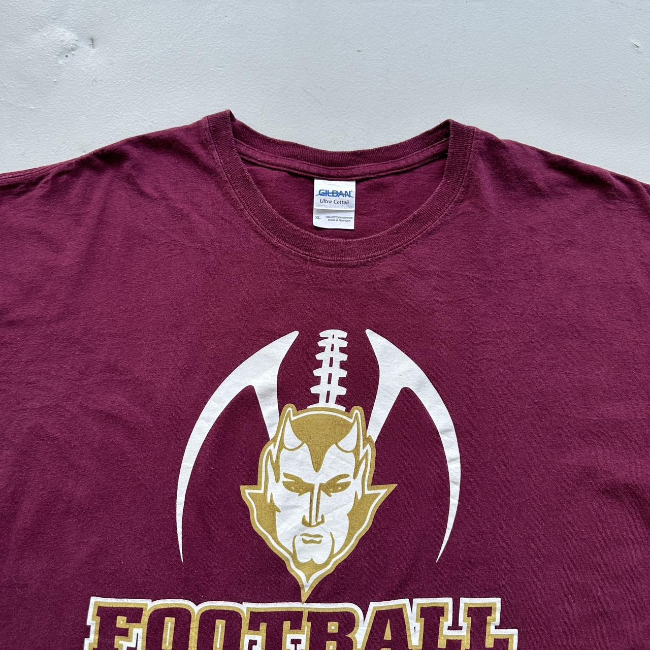 Burgundy Red Football American Sports 00s Vintage T-shirt - XL