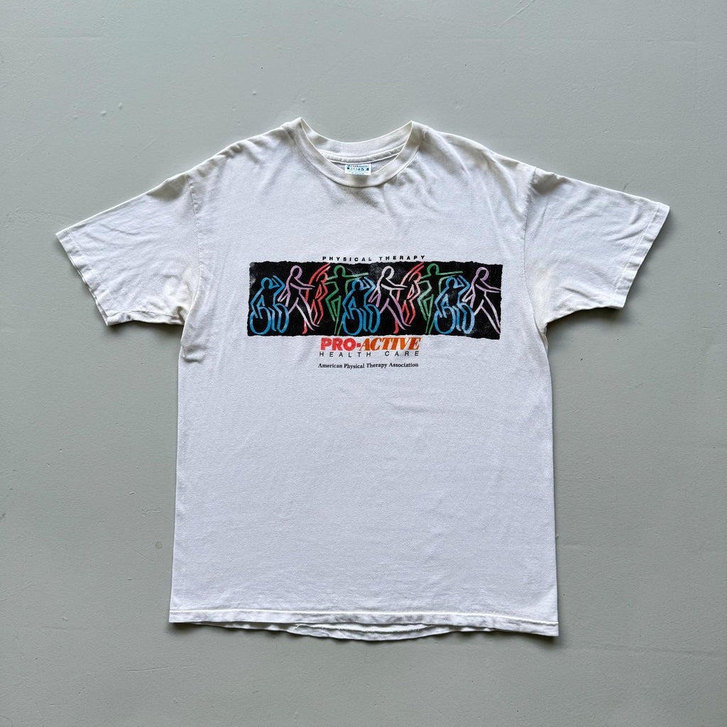 White Phsyical Therapy Vintage 90s T-shirt - XL