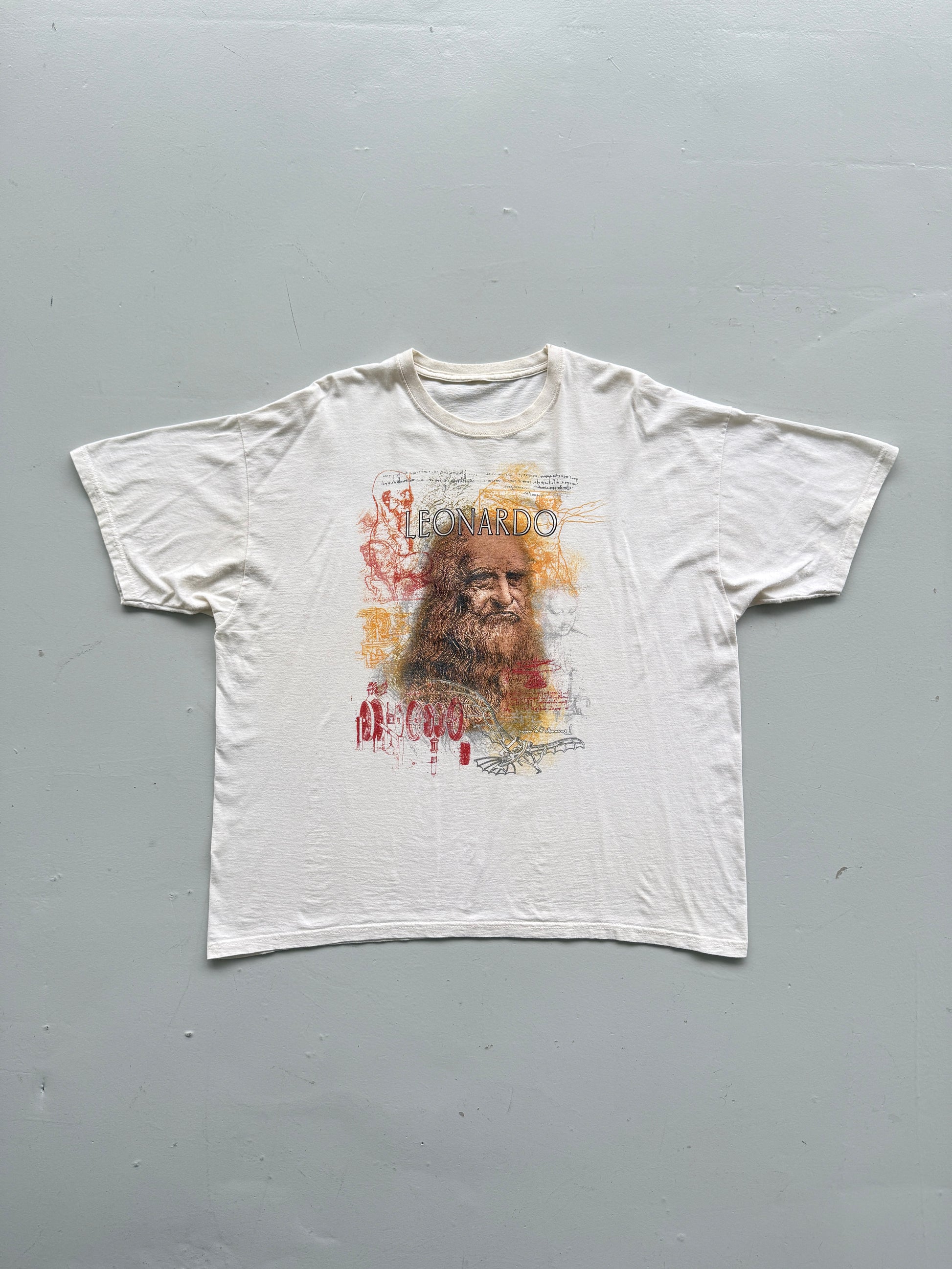 Cream Leonardo DaVinci 00's Vintage Tourist Graphic T-Shirt - XL