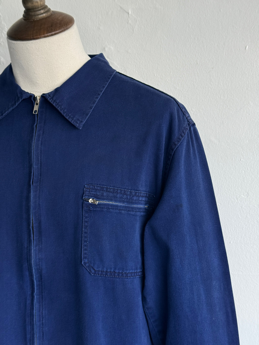 Navy Blue French 80's Vintage Workwear Chore Jacket CH498 - Medium