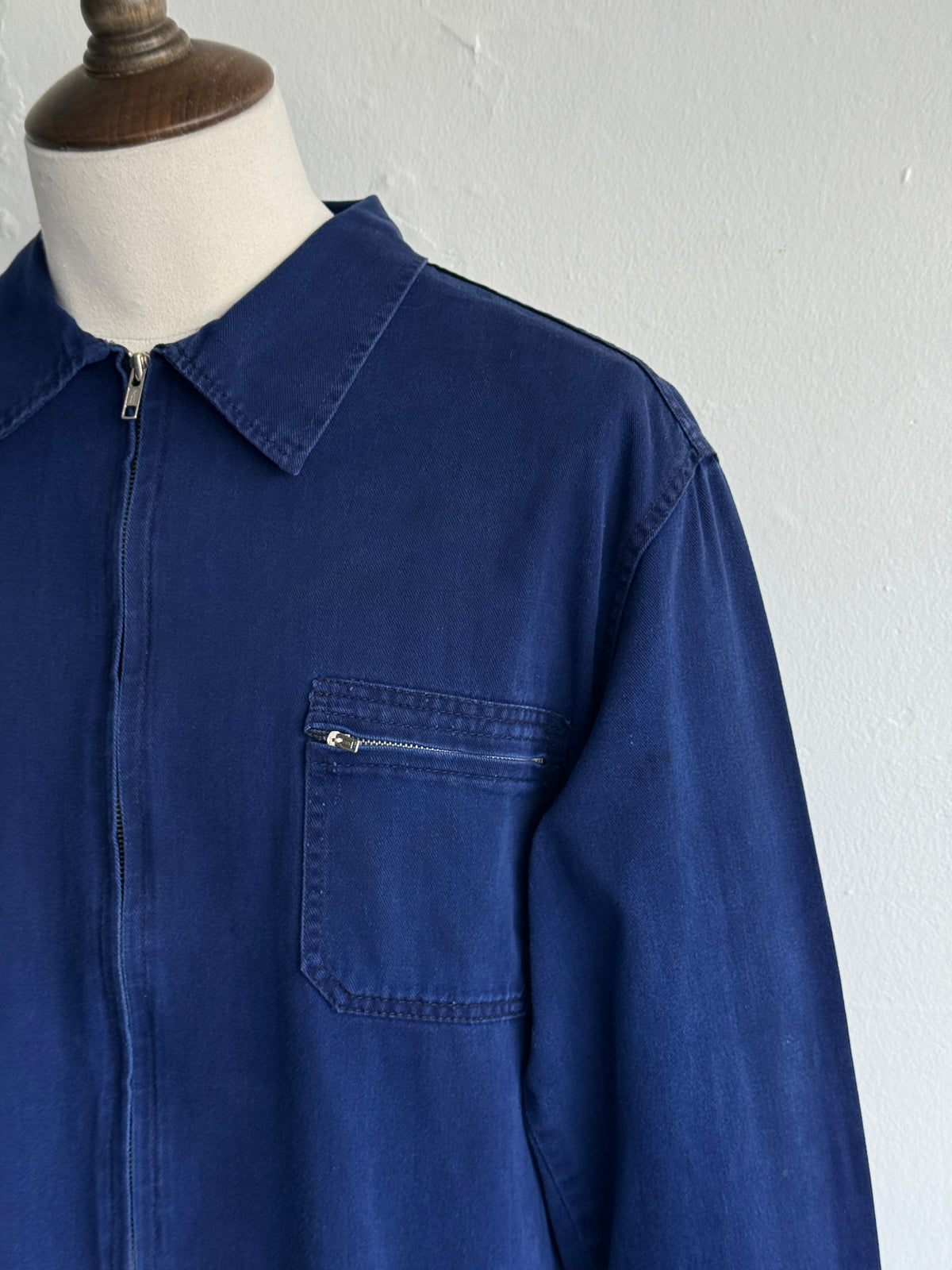 Navy Blue French 80's Vintage Workwear Chore Jacket CH498 - Medium