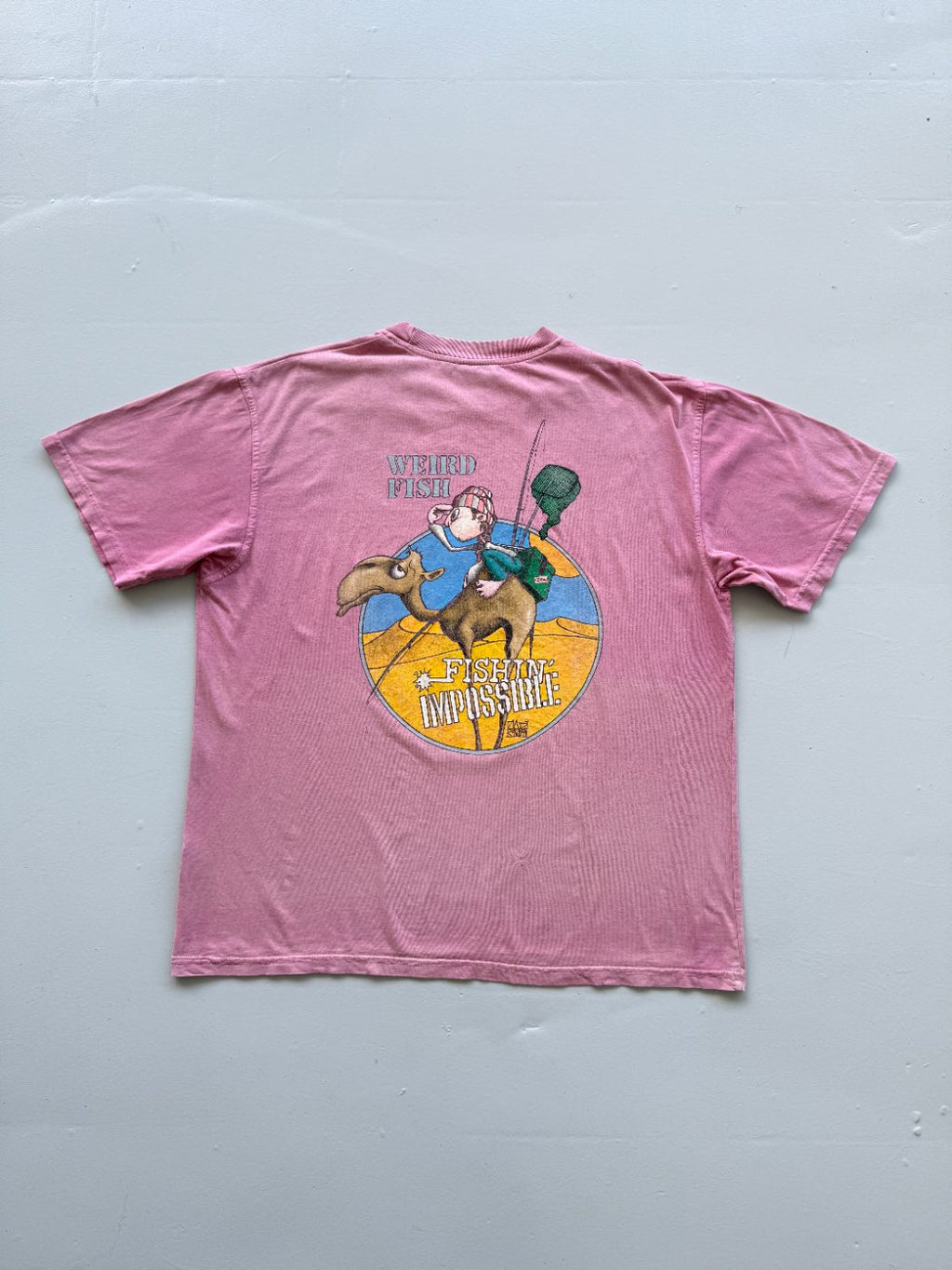 Weird Fish Fishin' Impossible Vintage Graphic T-Shirt - XL
