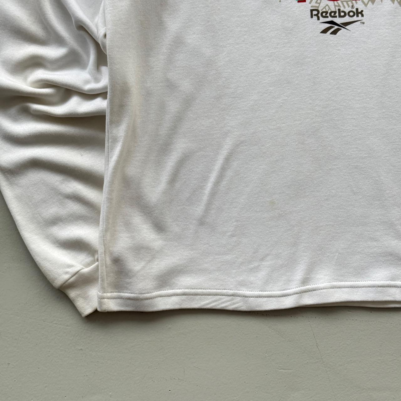White Reebok 90's Deadstock Graphic Mock Neck Sweatshirt - XL