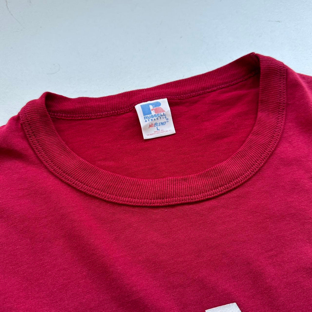 Burgundy BAMA University 90s Vintage T-shirt - Large