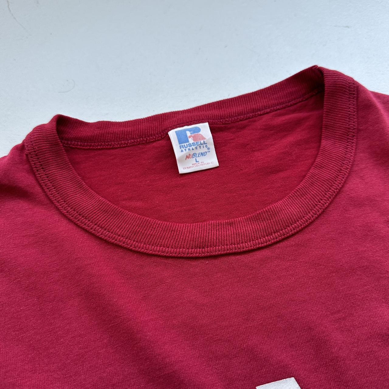 Burgundy BAMA University 90s Vintage T-shirt - Large