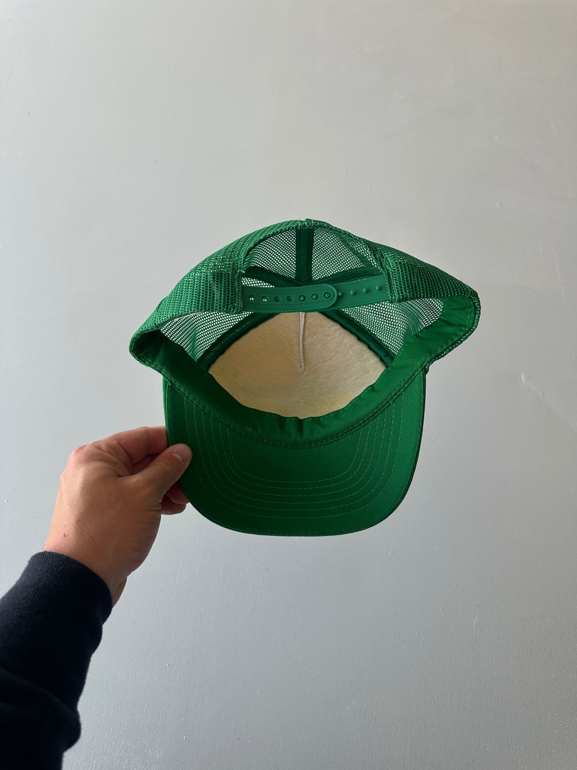 Green / White O'Malley's Vintage Foam & Mesh Snapack Trucker Cap