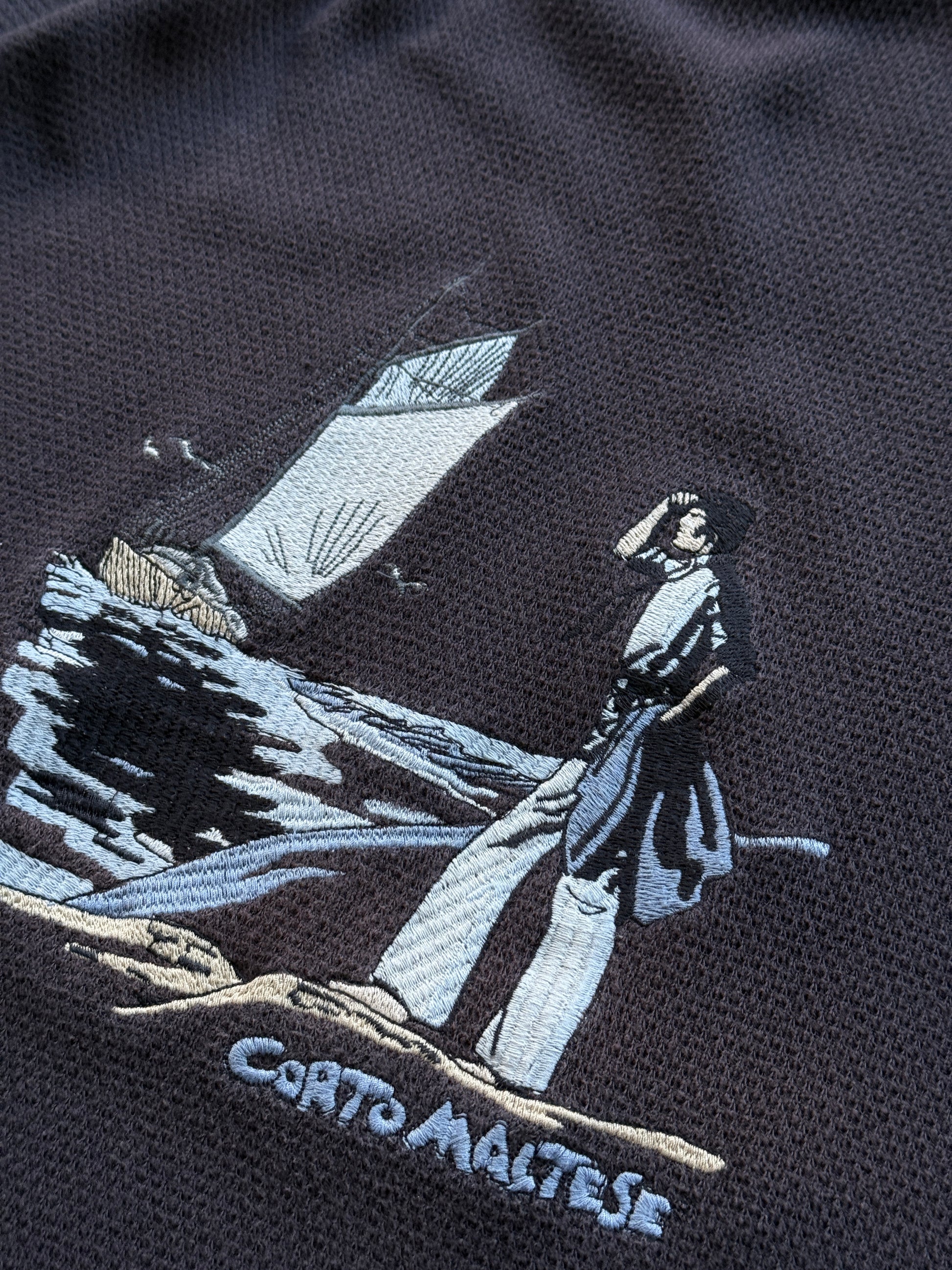 Faded Navy Blue Corto Maltese 00's Vintage Anime Sweatshirt Jumper - XL