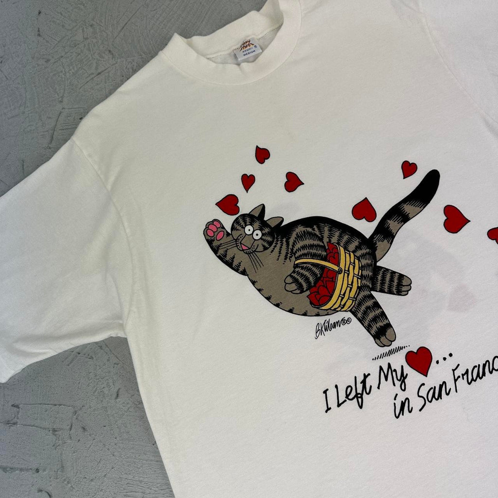 San Francisco 'BK Liban' Cats White 90s vintage T-shirt - Small