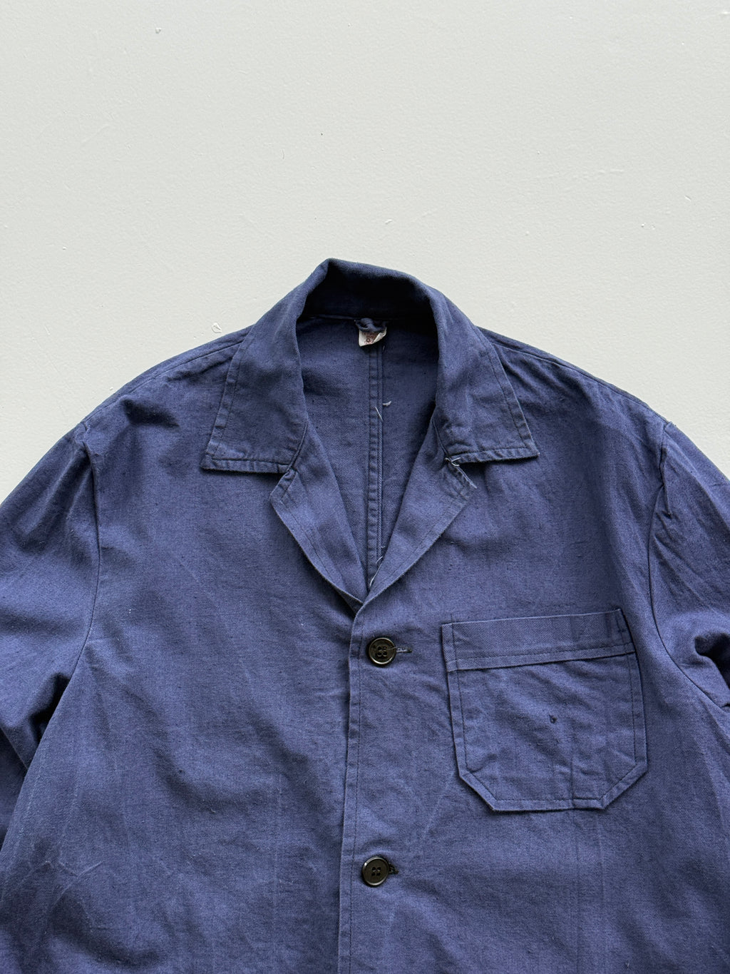 Navy Blue French Chore Jacket 80's Vintage Workwear CH158 - Small