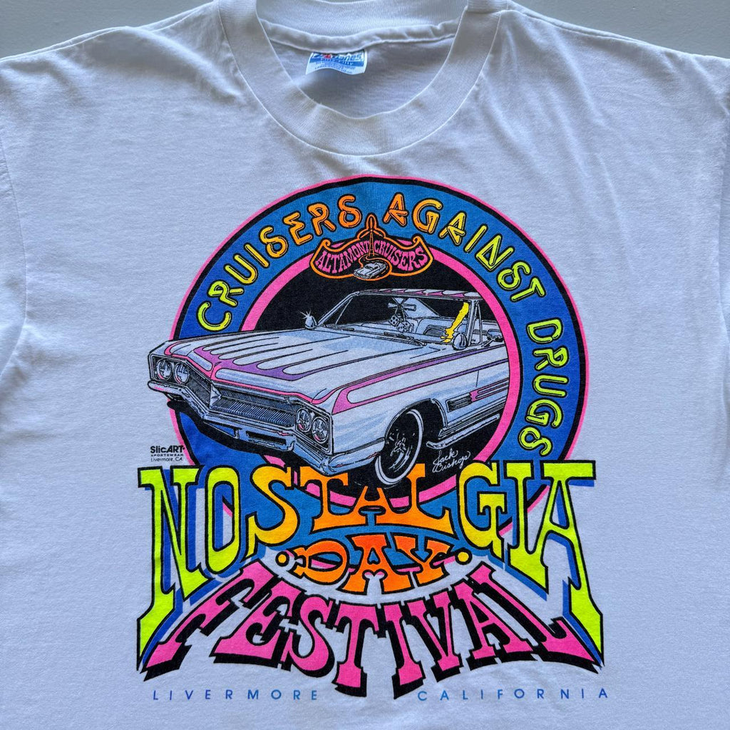 White Cruisers Against Drugs Vintage 90s T-shirt - Large