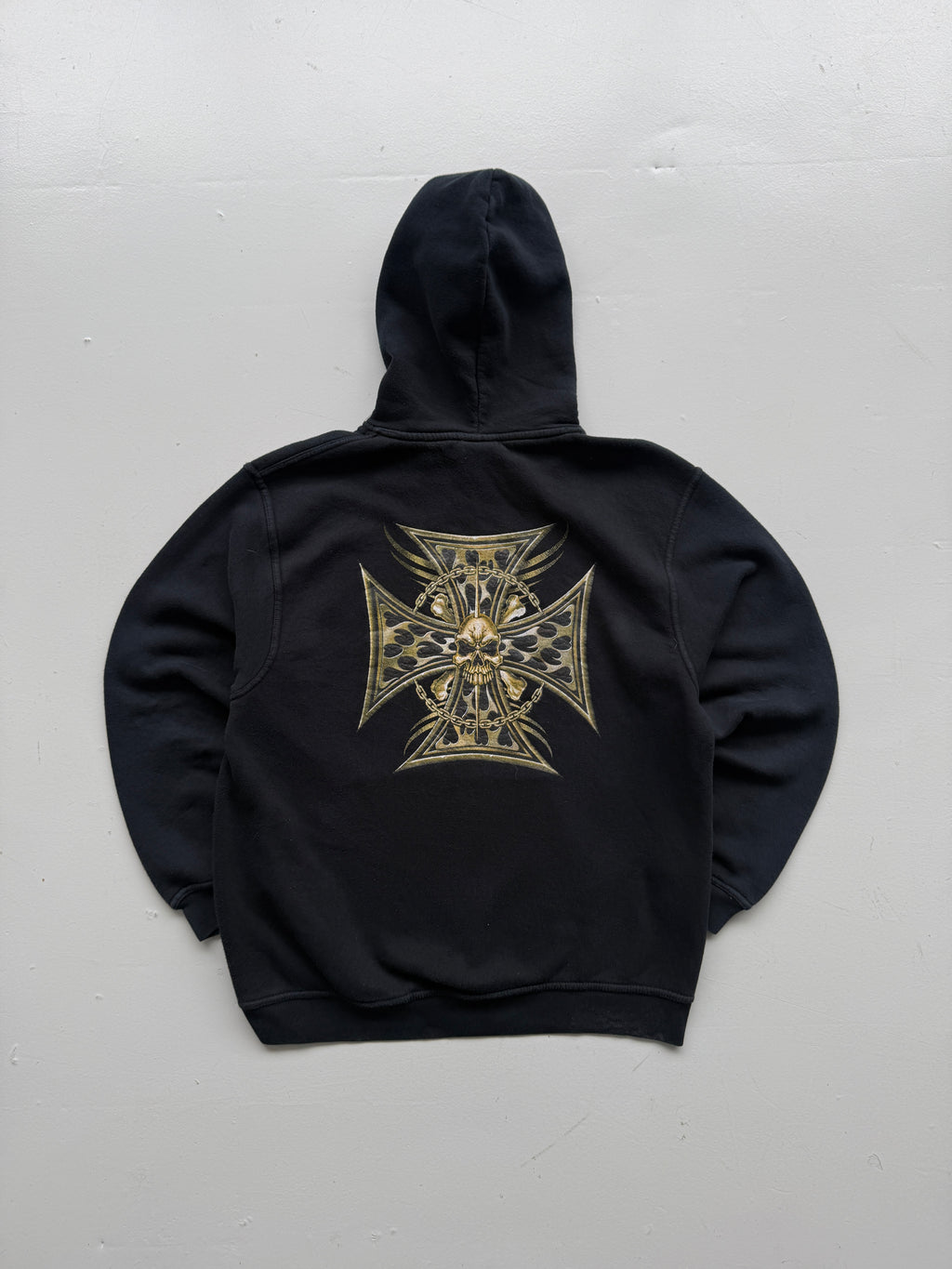 American Choppers Iron Cross Skull Y2K Vintage Hoodie