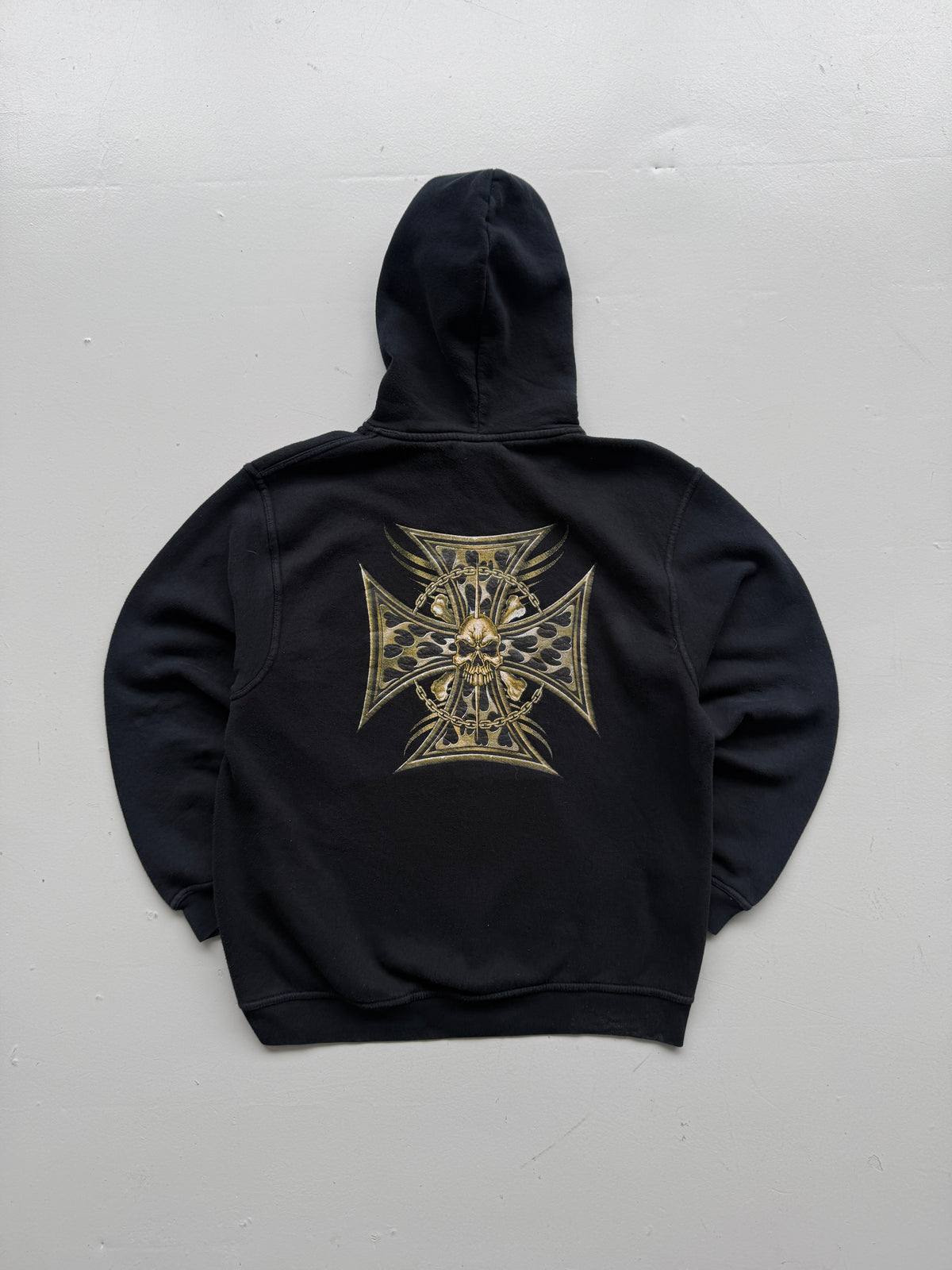 American Choppers Iron Cross Skull Y2K Vintage Hoodie