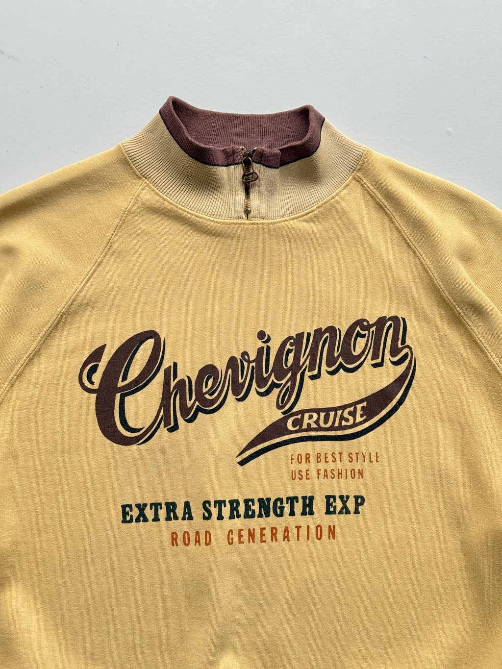 Chevignon Cruise Quarter Zip 90's Vintage Sweatshirt - Medium