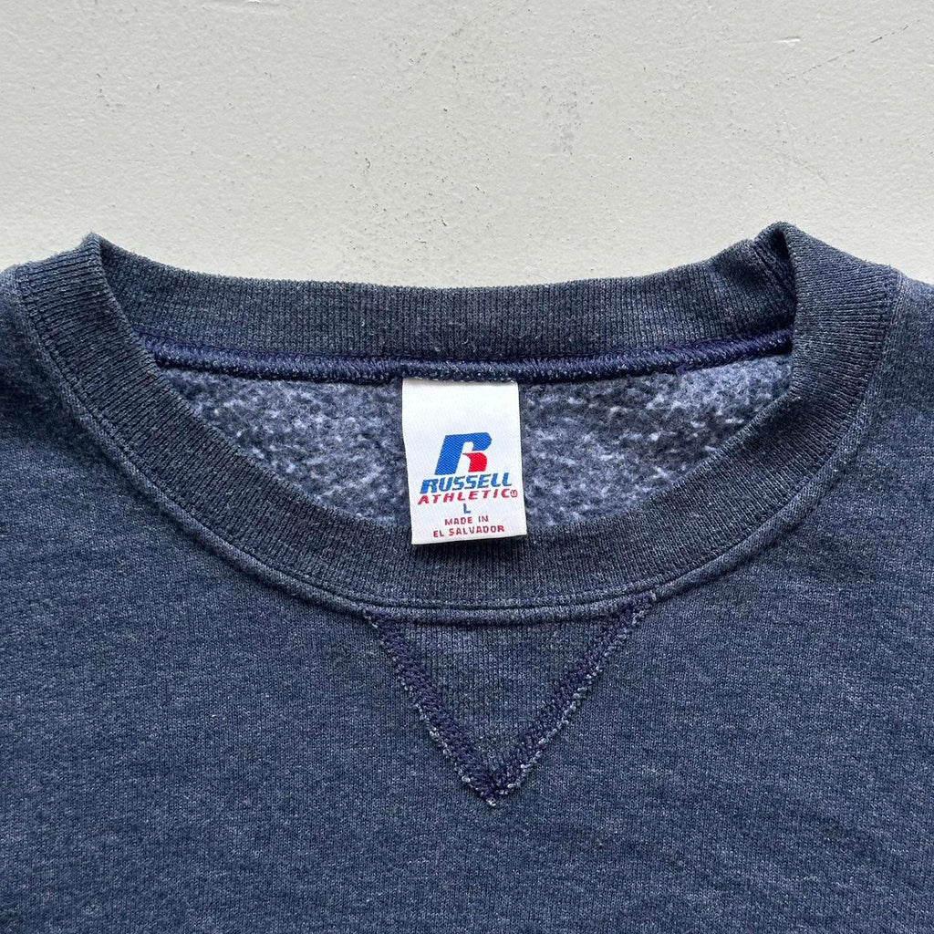 Navy Blue Russell Athletic Vintage Sweatshirt - Large