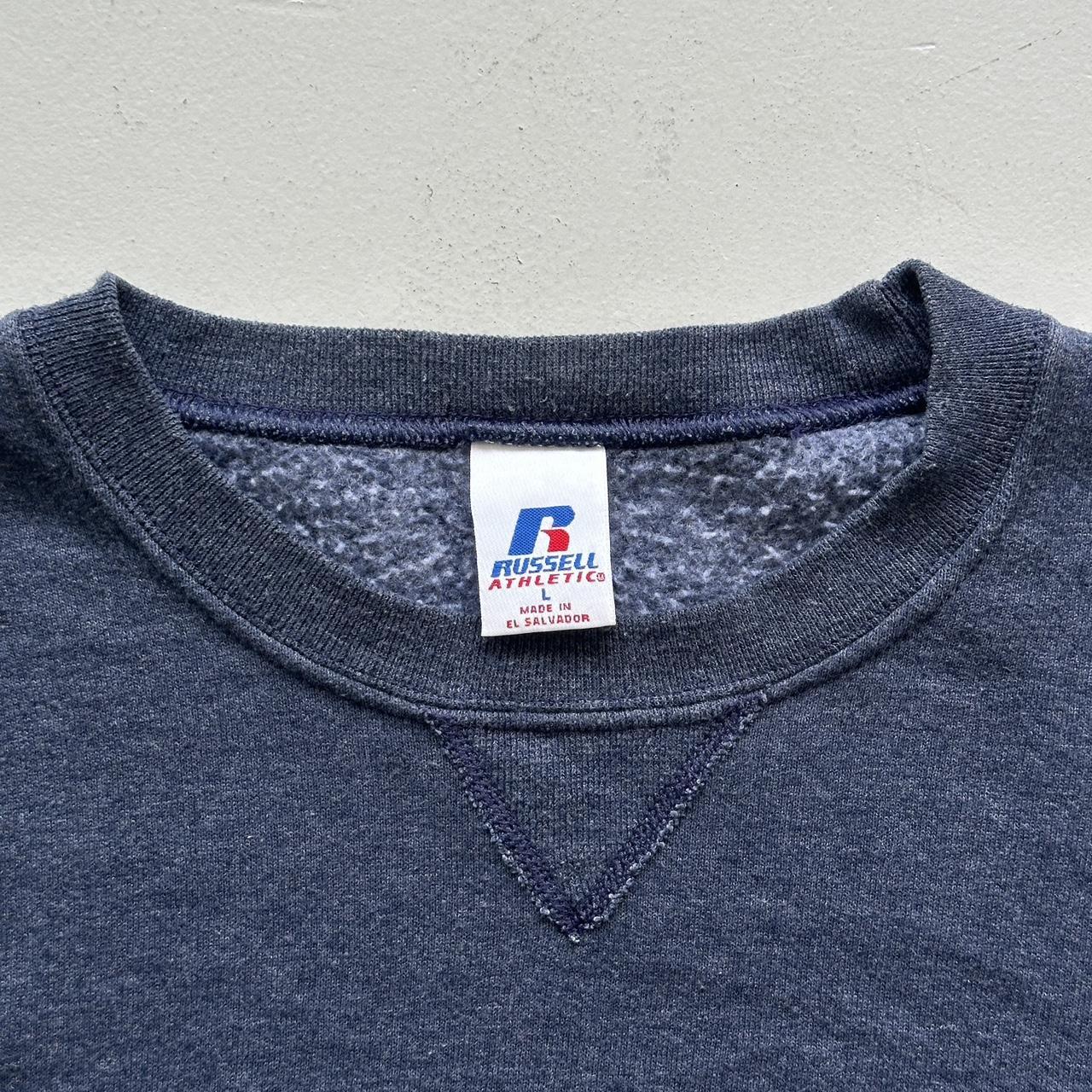 Navy Blue Russell Athletic Vintage Sweatshirt - Large